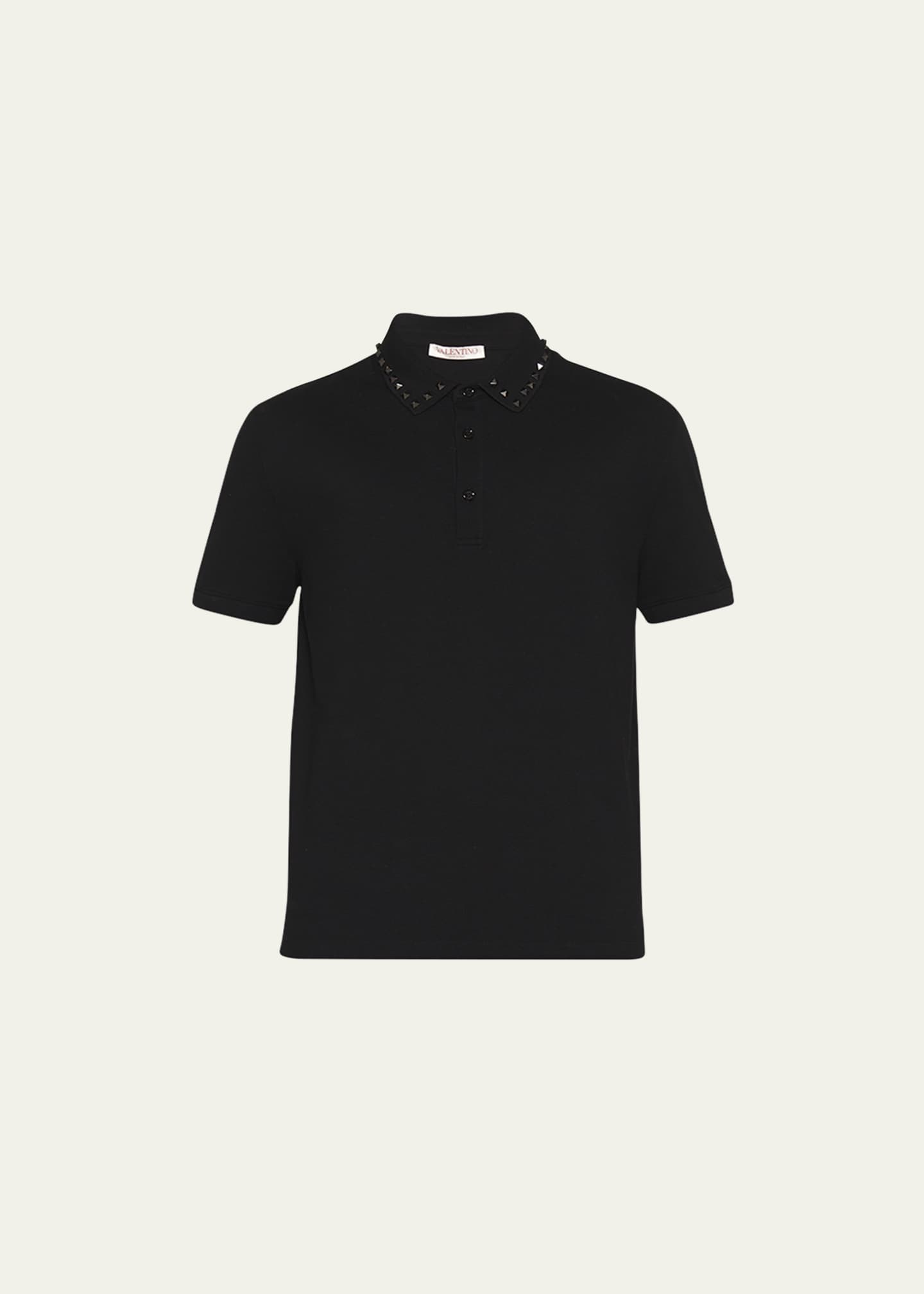 Valentino Garavani Men's Tonal Rockstud Jersey Polo Shirt - Bergdorf ...