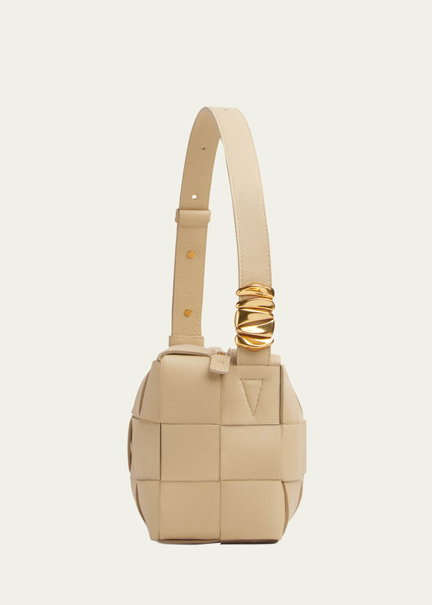 Bottega Veneta Small Intrecciato Knot Leather Bucket Bag