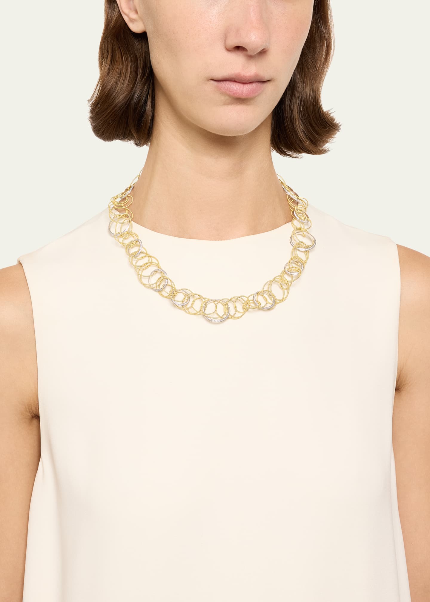 Buccellati Hawaii 18K Diamond Short Necklace, 48cm Image 2 of 2