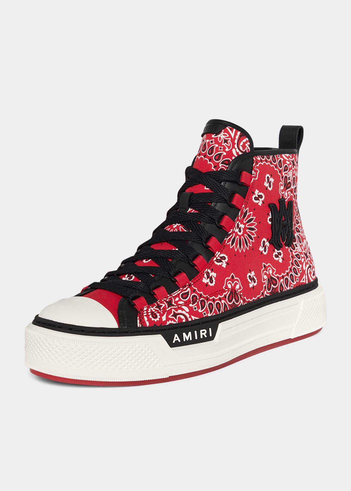 Amiri Men #39 s Court Bandana Canvas High Top Sneakers Bergdorf Goodman