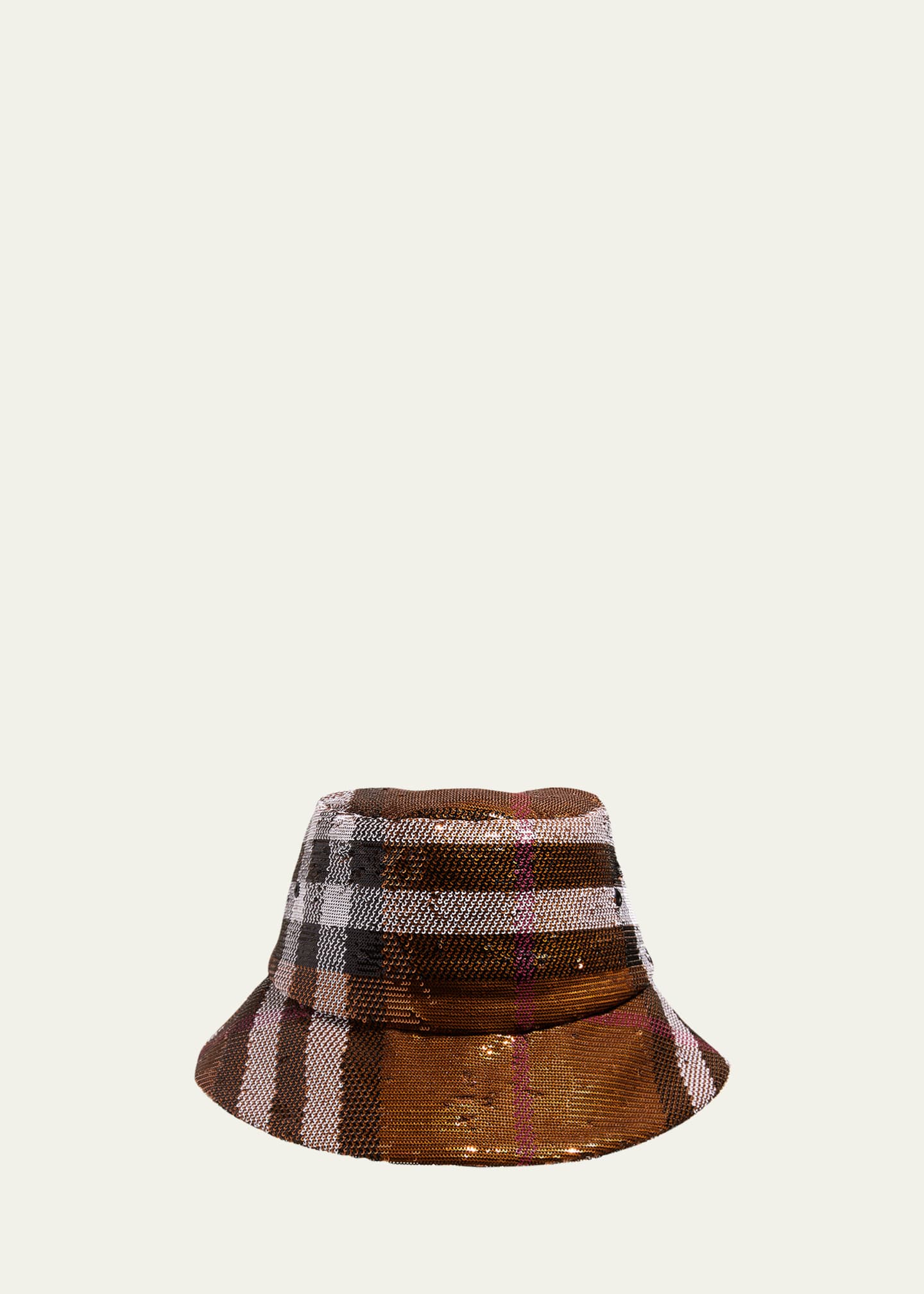 Burberry Check Sequin Bucket Hat Bergdorf Goodman