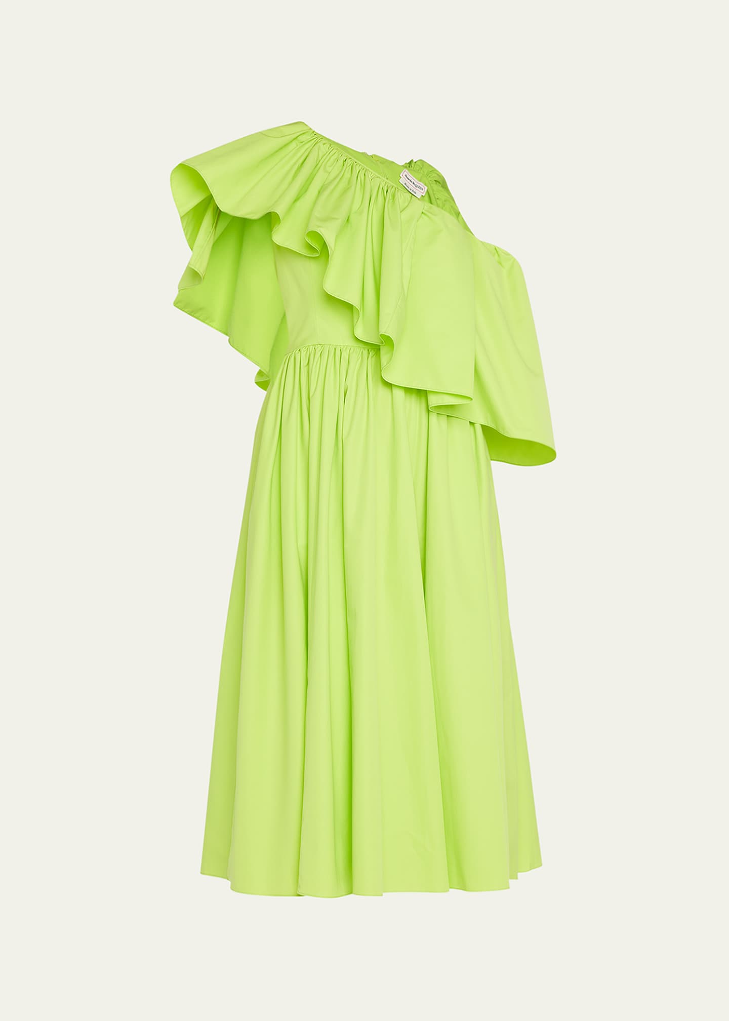Alexander mcqueen one shoulder dress online