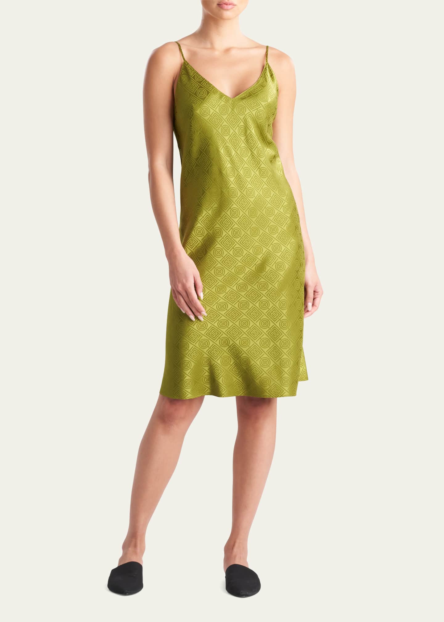 Natori Infinity Jacquard V Neck Nightgown Bergdorf Goodman