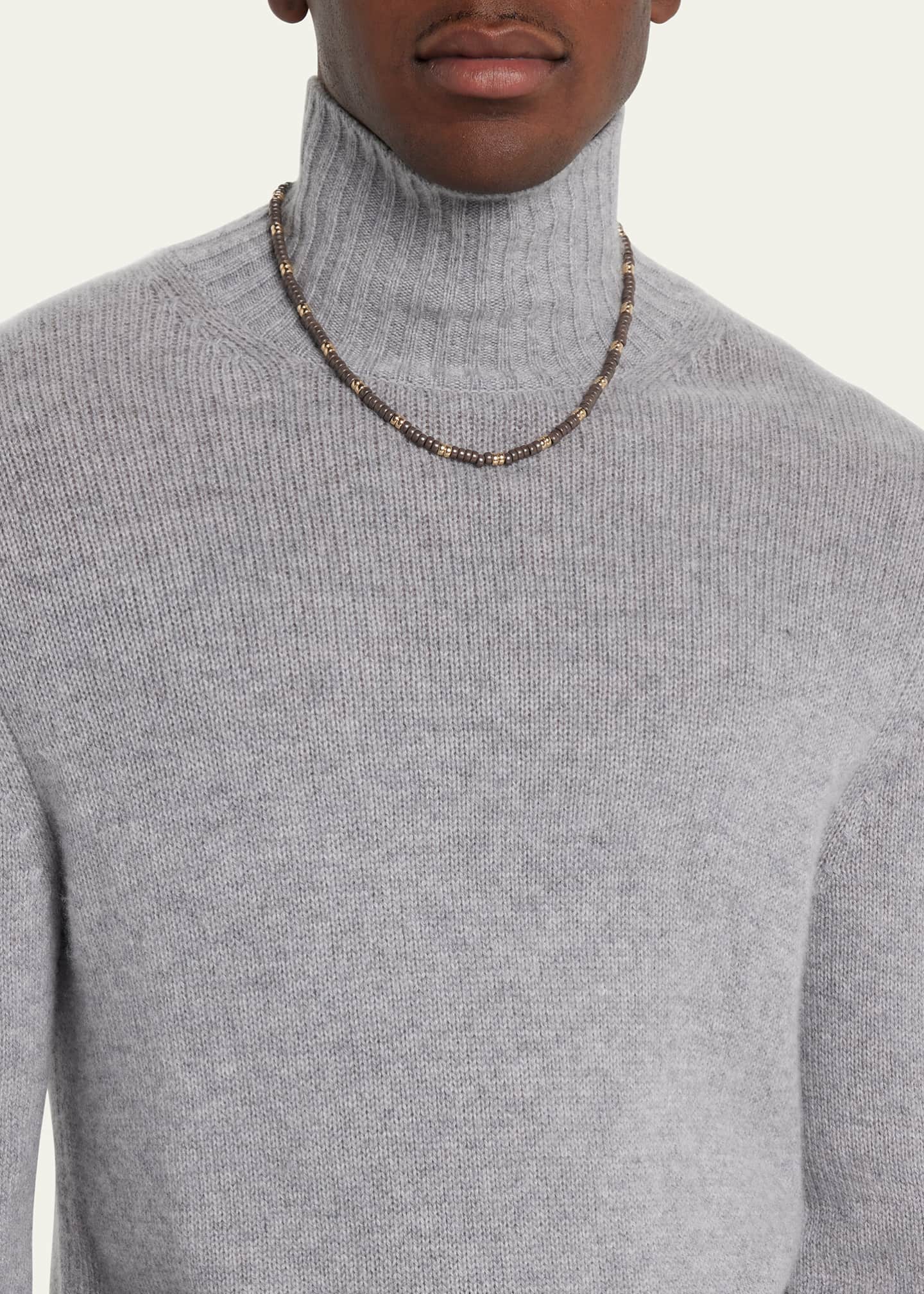 Lois Sasson Design Men's 14K Yellow Gold Blackened Sterling Silver