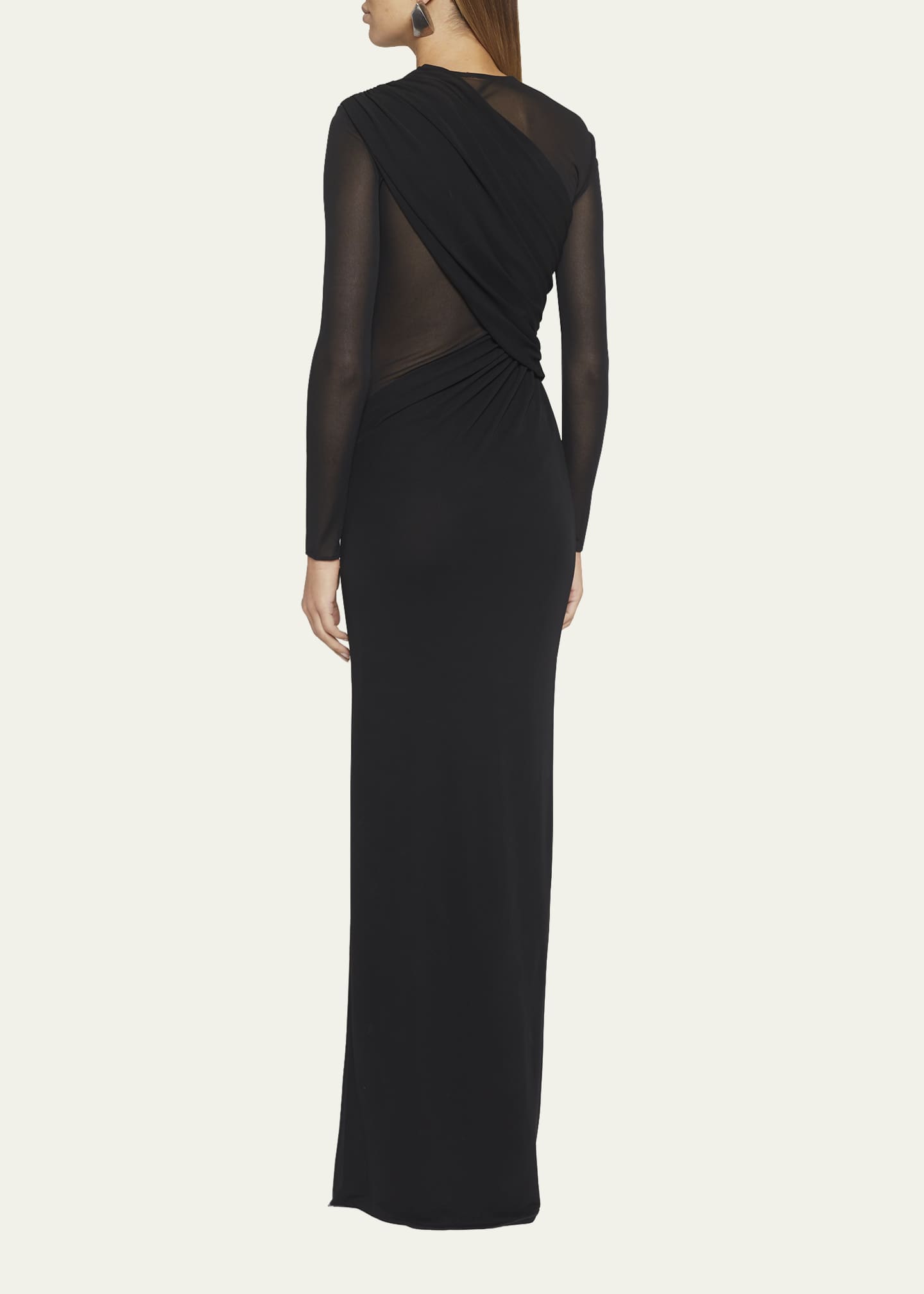 Saint Laurent Mesh Layered Gown Bergdorf Goodman