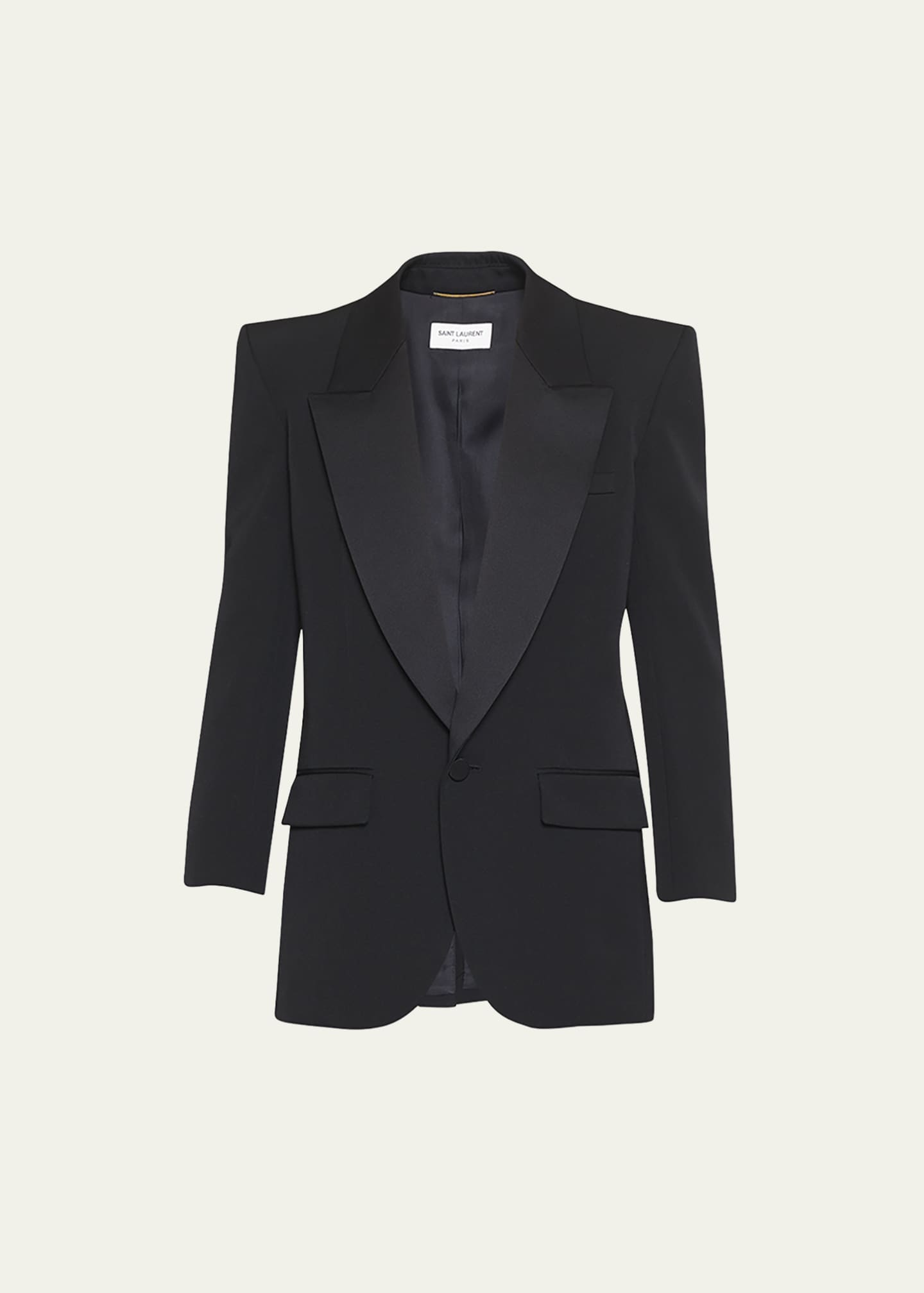 Saint Laurent Silk Collar Blazer Bergdorf Goodman
