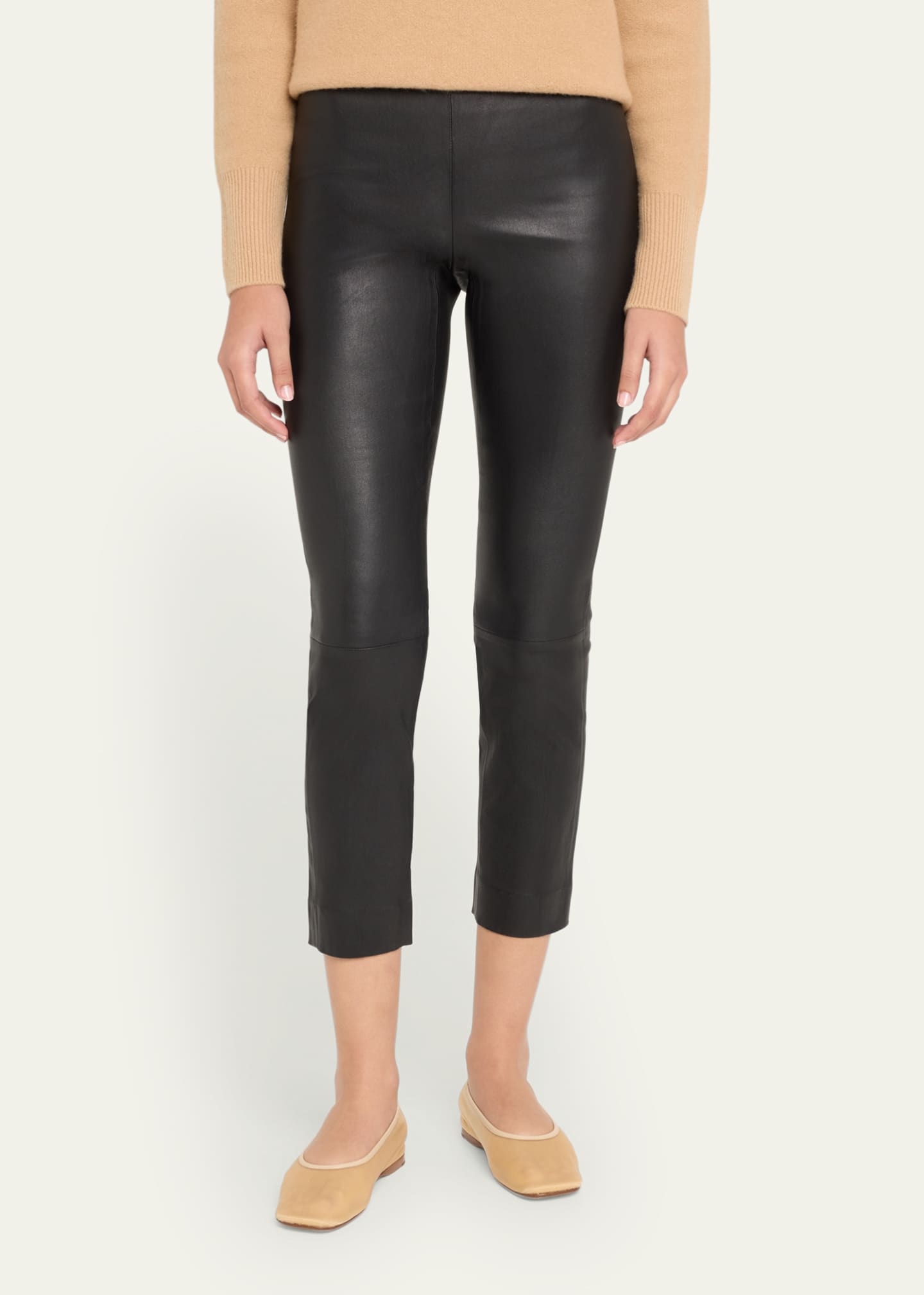 Vince cropped leather leggings discount