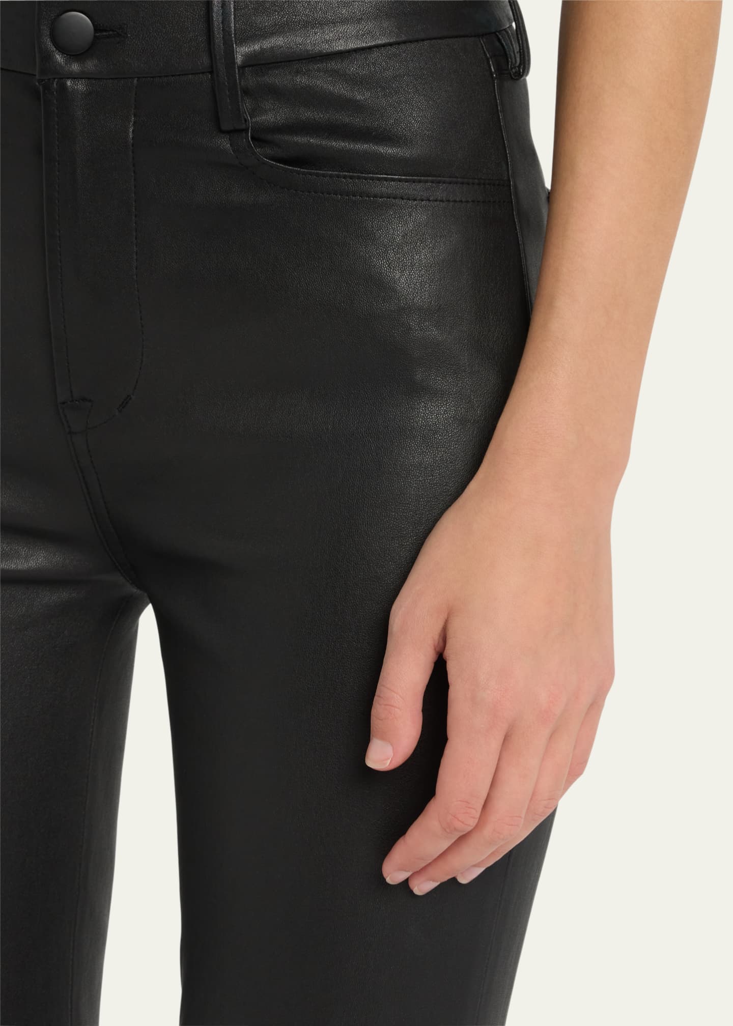 Vince Bootcut Stretch Leather Pants