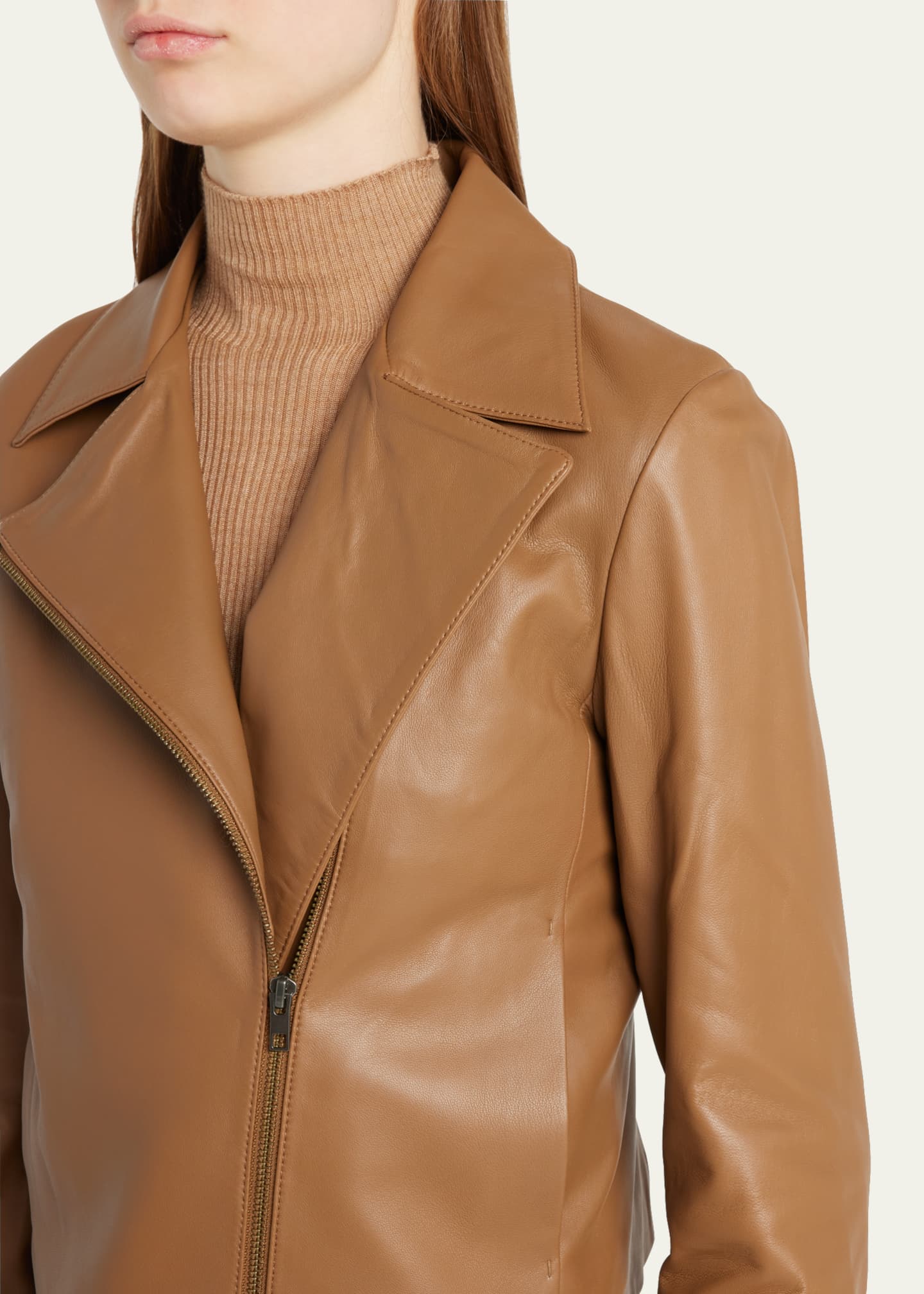 Vince ZipFront Leather Moto Jacket Bergdorf Goodman