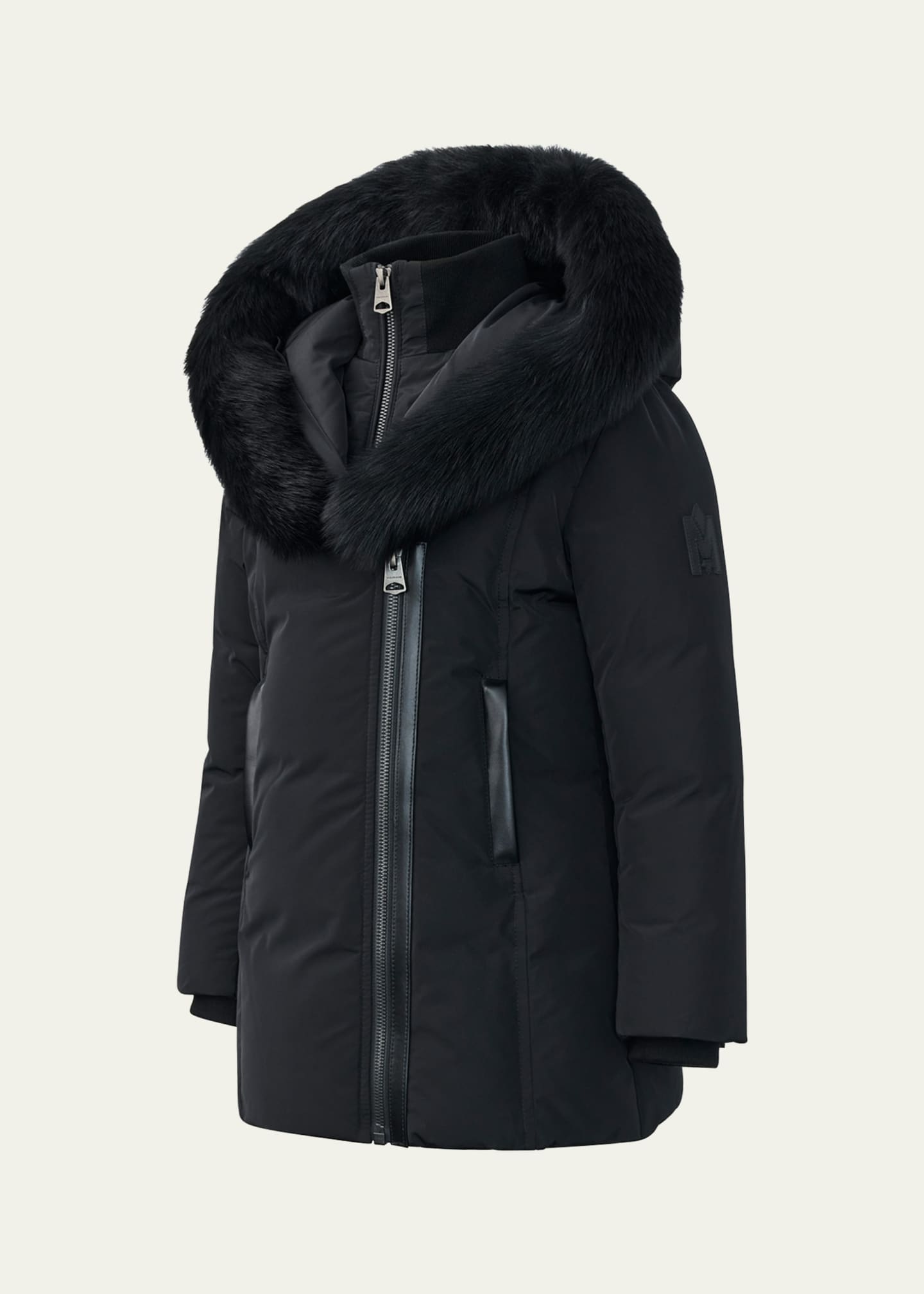 Mackage Girl's Recycled Down Coat W/ Signature Mackage Collar, Size 2-6 Image 3 of 3