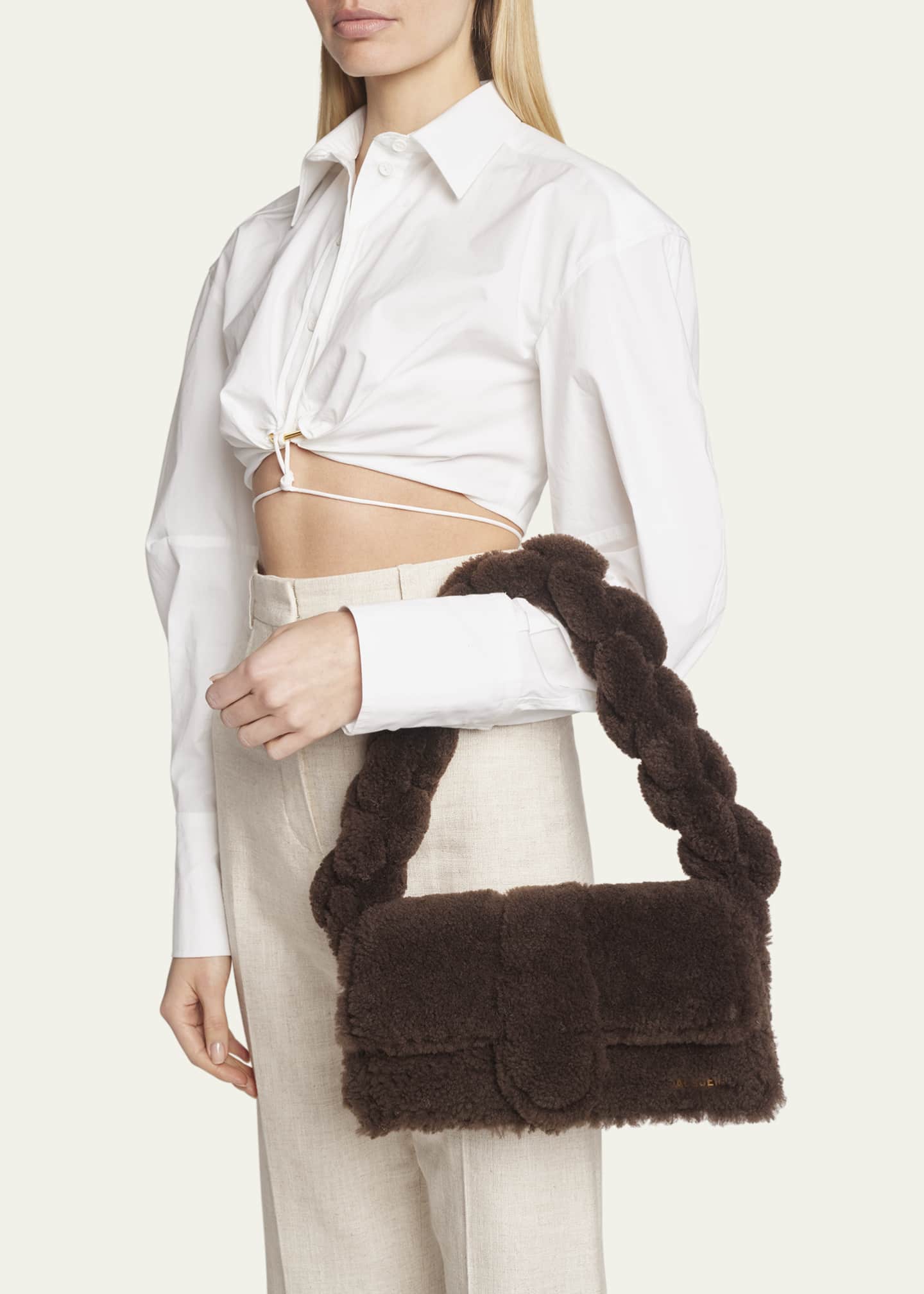 Shearling shoulder bag 2025