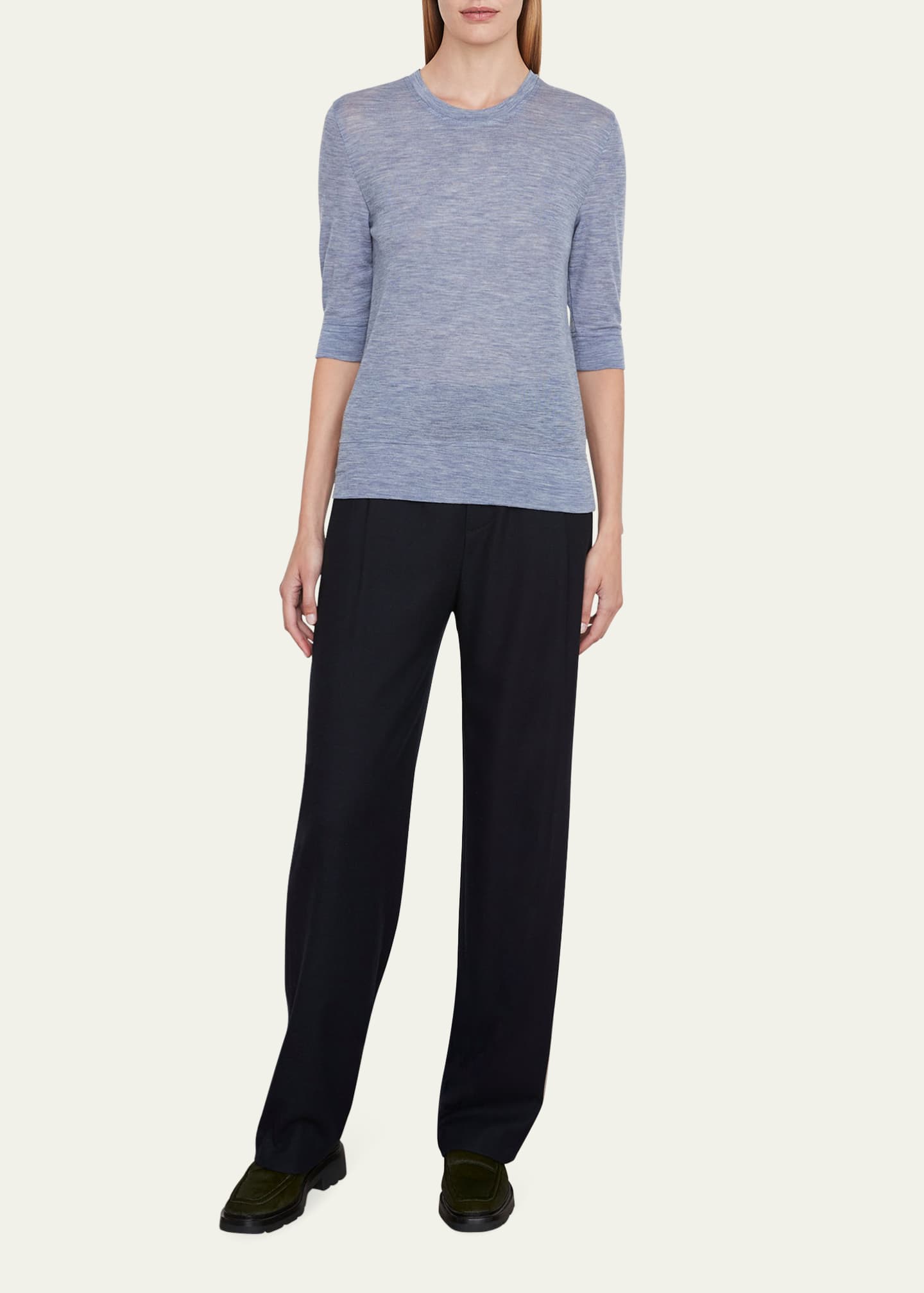 Vince ElbowSleeve WoolCashmere Top Bergdorf Goodman