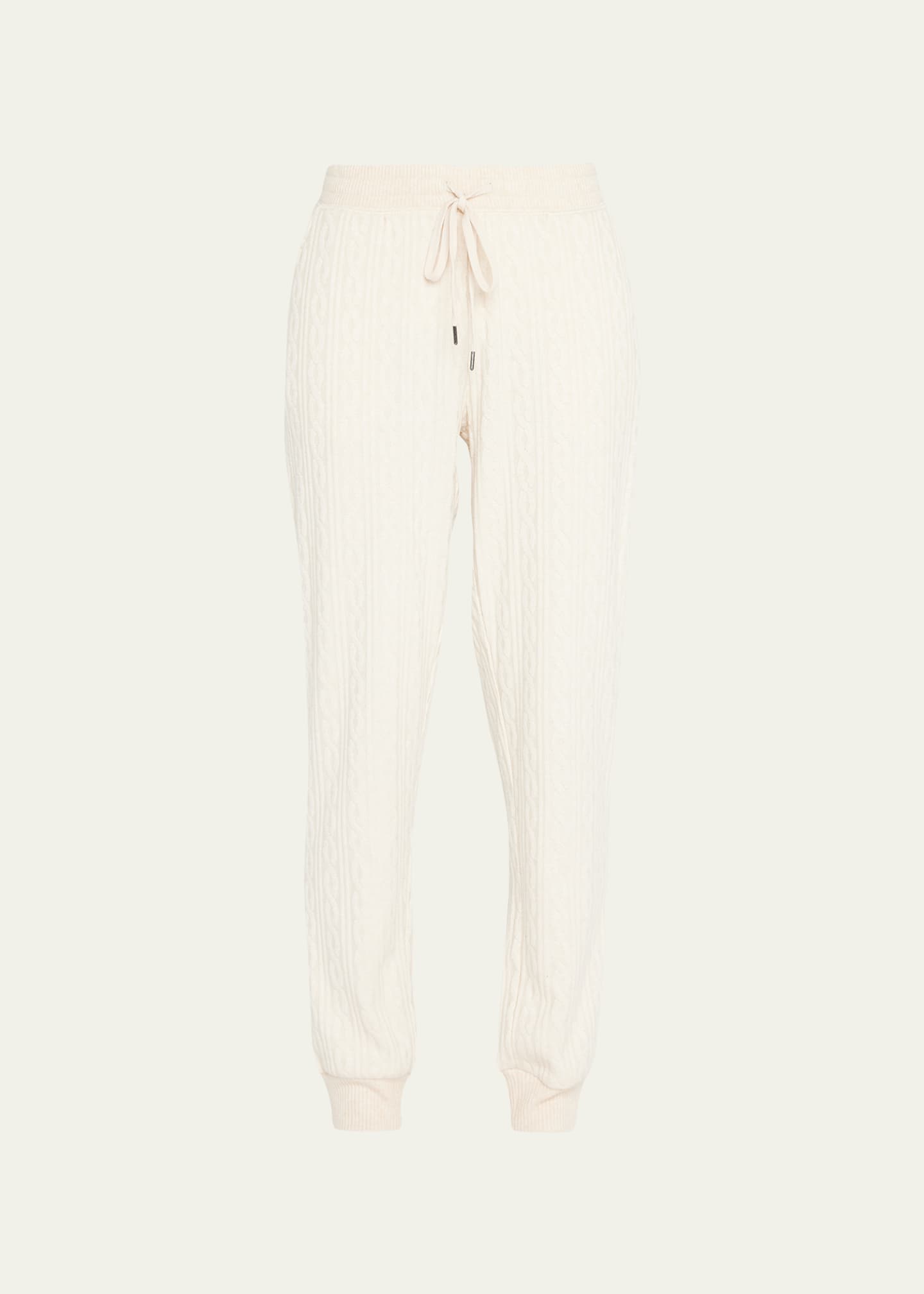 PJ Salvage CableKnit Tapered Joggers Bergdorf Goodman