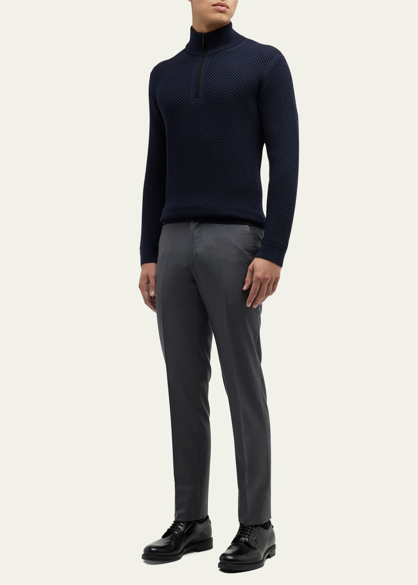 ZEGNA Men's Trofeo Slim-Straight Trousers Image 2 of 5