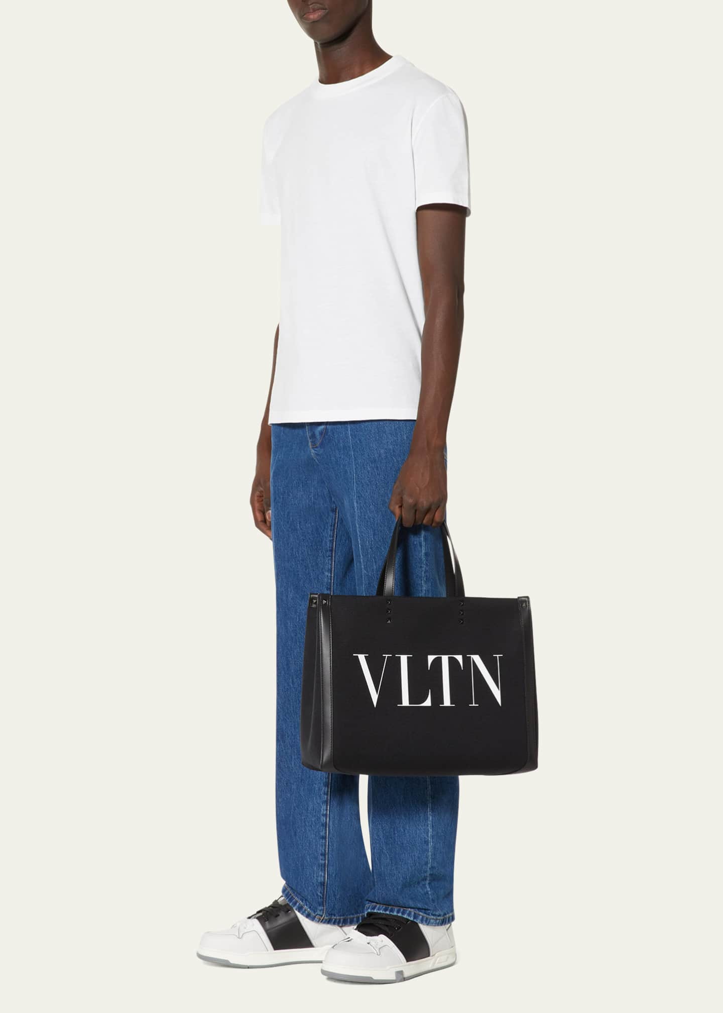 Valentino Garavani Men's VLTN Medium Canvas Tote Bag - Bergdorf Goodman
