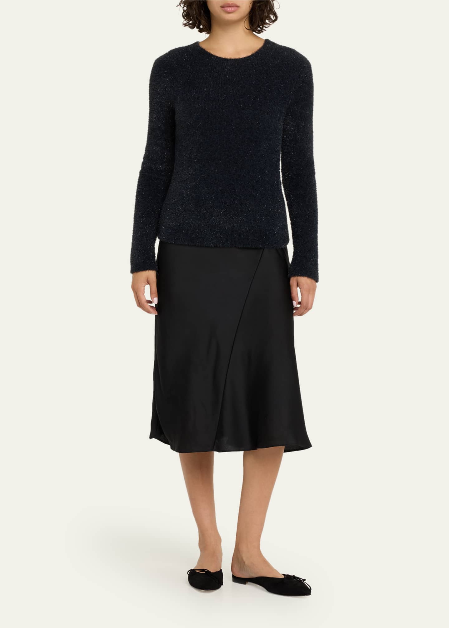 Eyelash knit midi skirt 2025