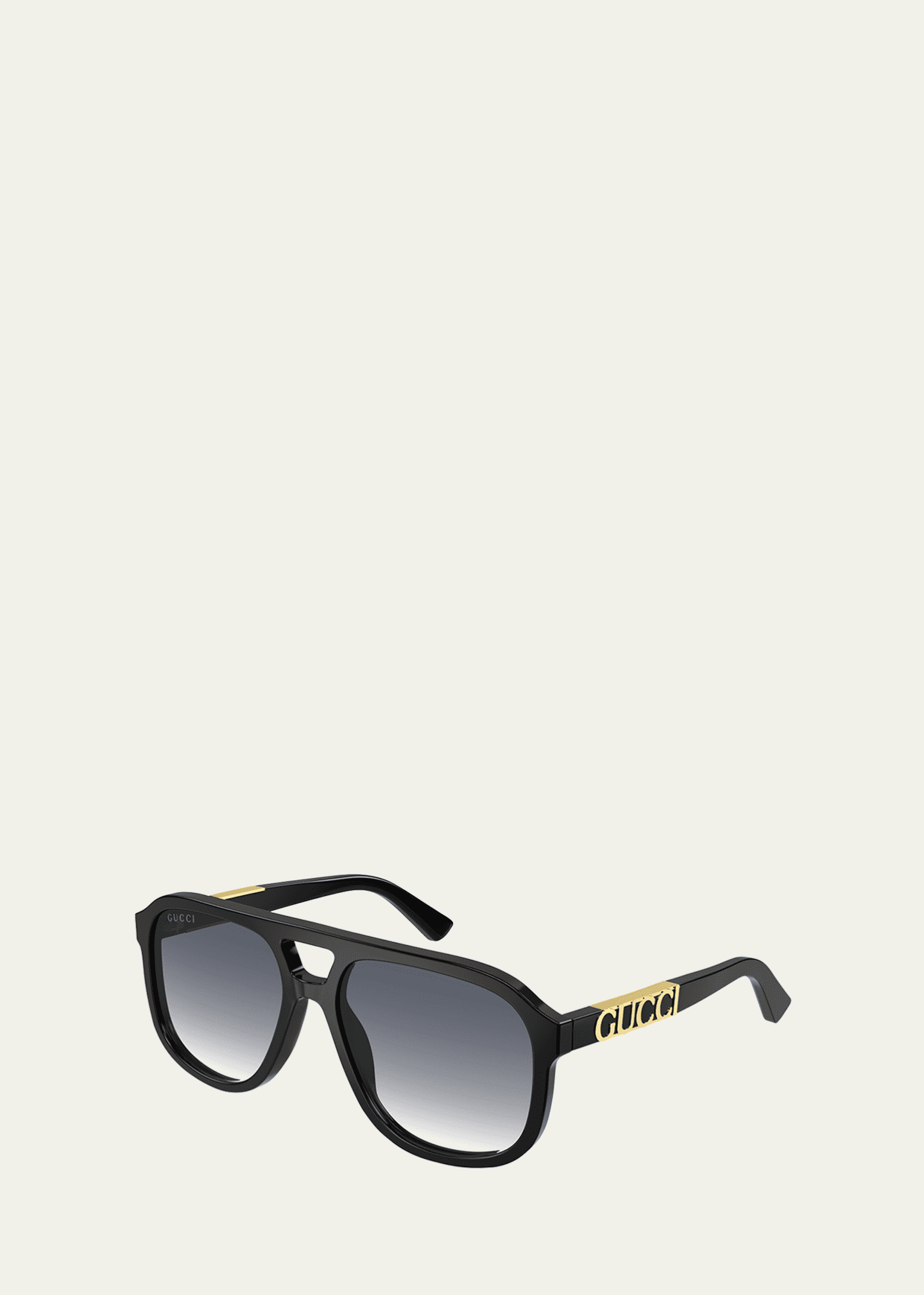 Gucci Logo Embellished Acetate Aviator Sunglasses - Bergdorf Goodman