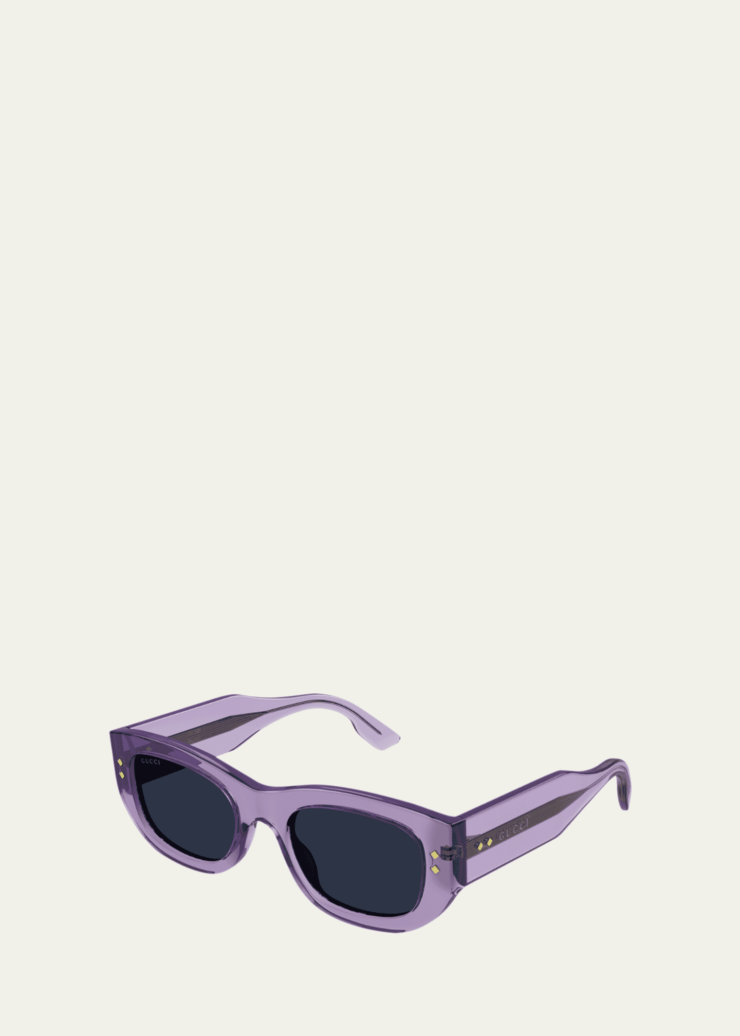 Gucci Embellished Rectangle Acetate Sunglasses Image 2 of 2