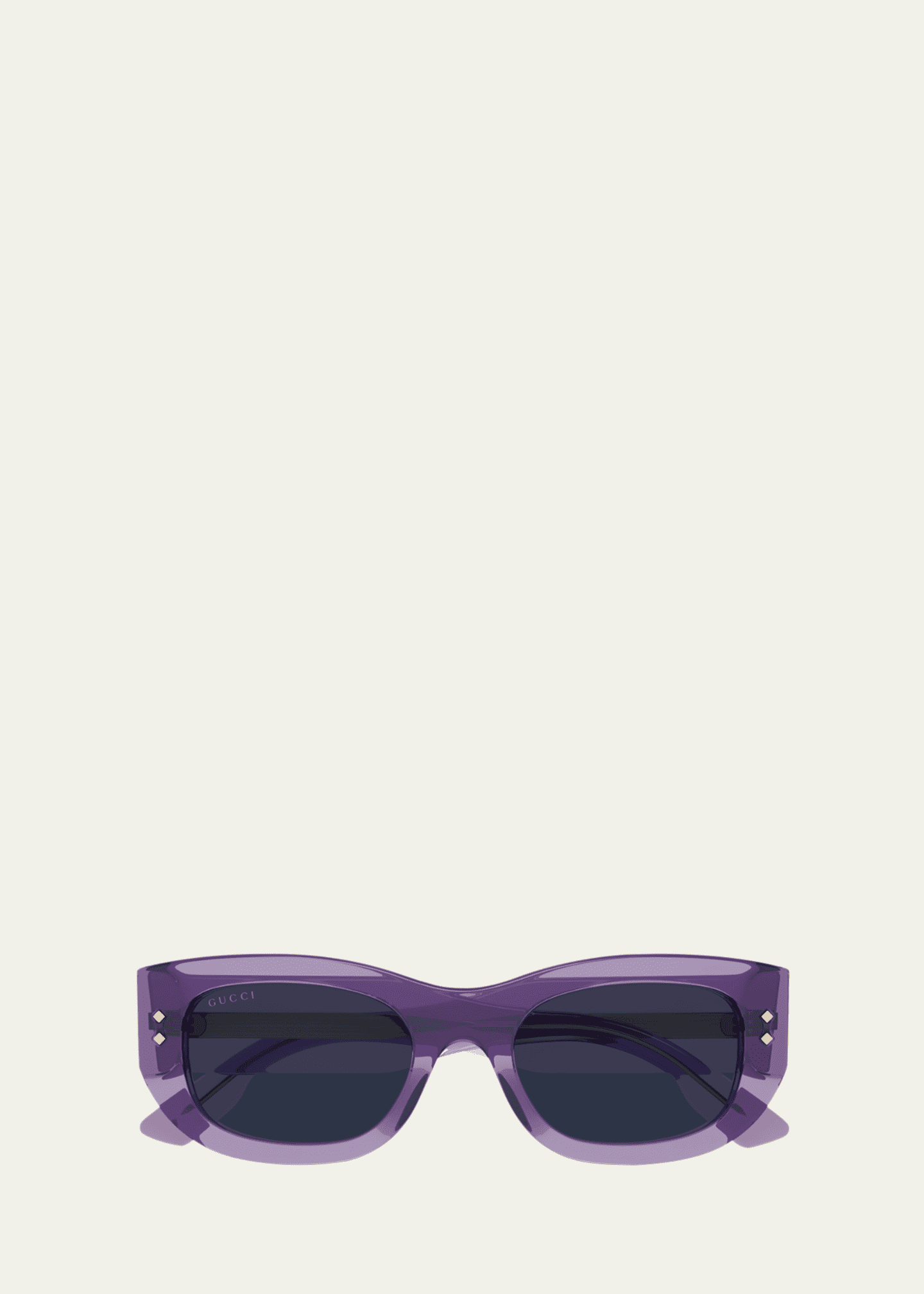 Gucci Embellished Rectangle Acetate Sunglasses Image 1 of 2