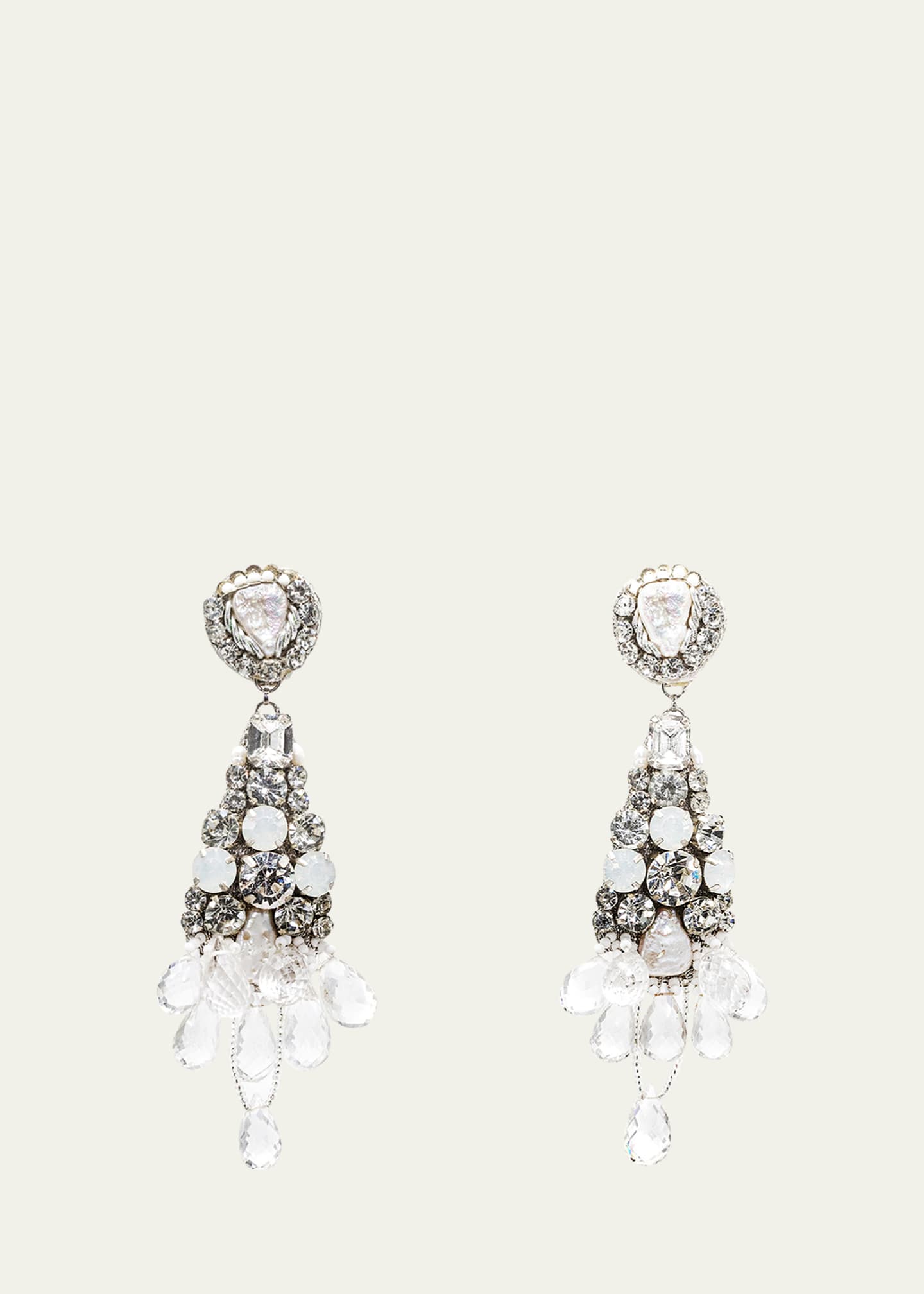 Ranjana Khan Iridescent Crystal Earrings