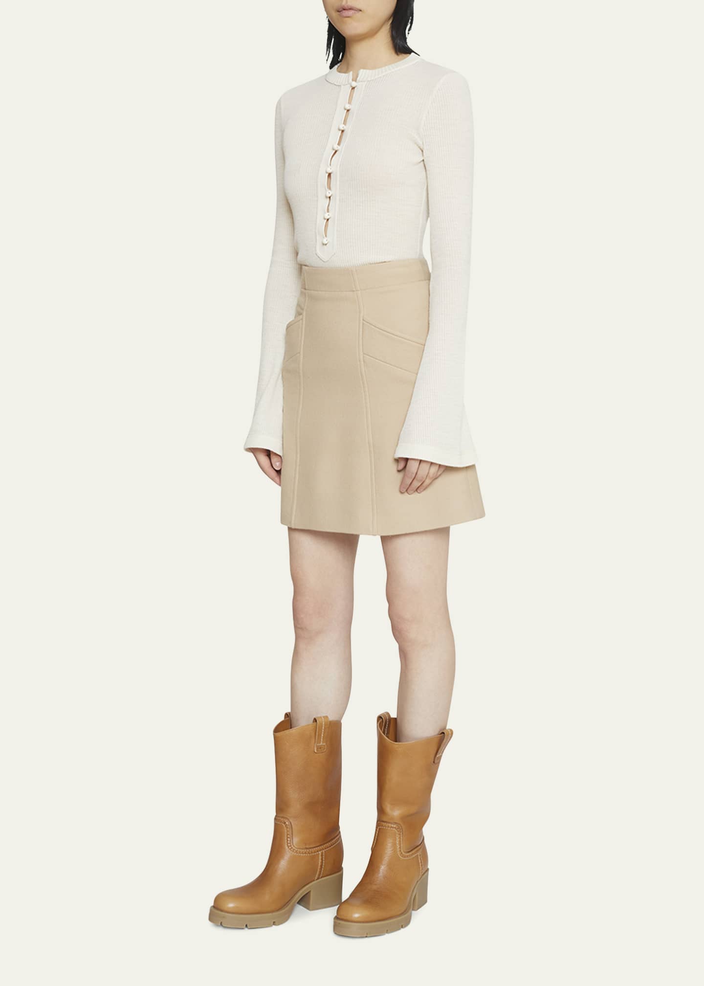 Chloe Neva Calfskin Tall Ranch Boots Bergdorf Goodman