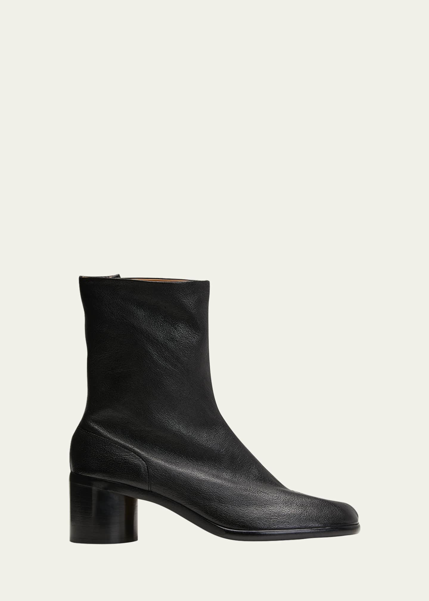Maison Margiela Men's Tabi Toe Leather Ankle Boots - Bergdorf Goodman