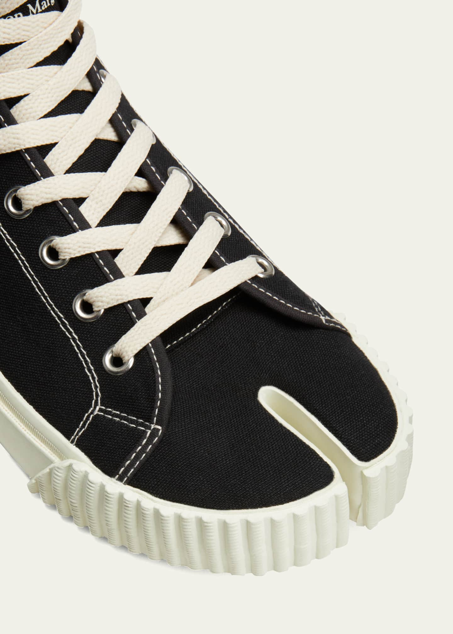 Maison Margiela Men's Tabi Toe Canvas High-Top Sneakers - Bergdorf