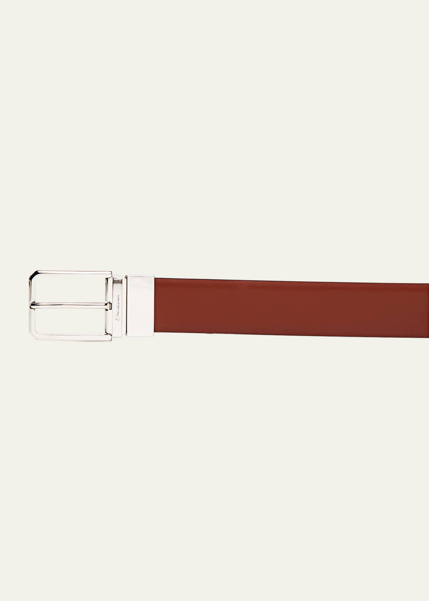 Santoni Men's Reversible Leather Belt Image 3 of 3