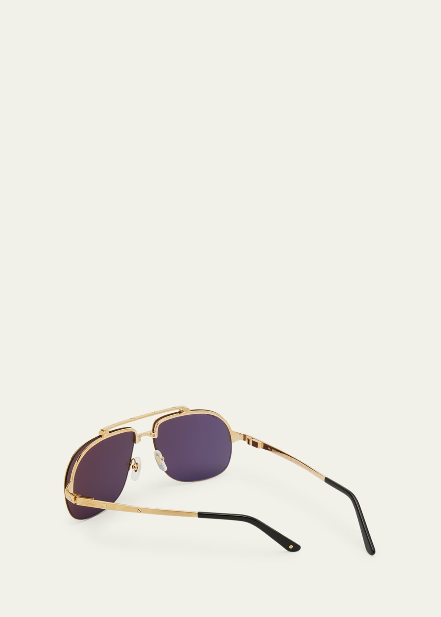 Cartier Men's Metal Double-Bridge Aviator Sunglasses - Bergdorf