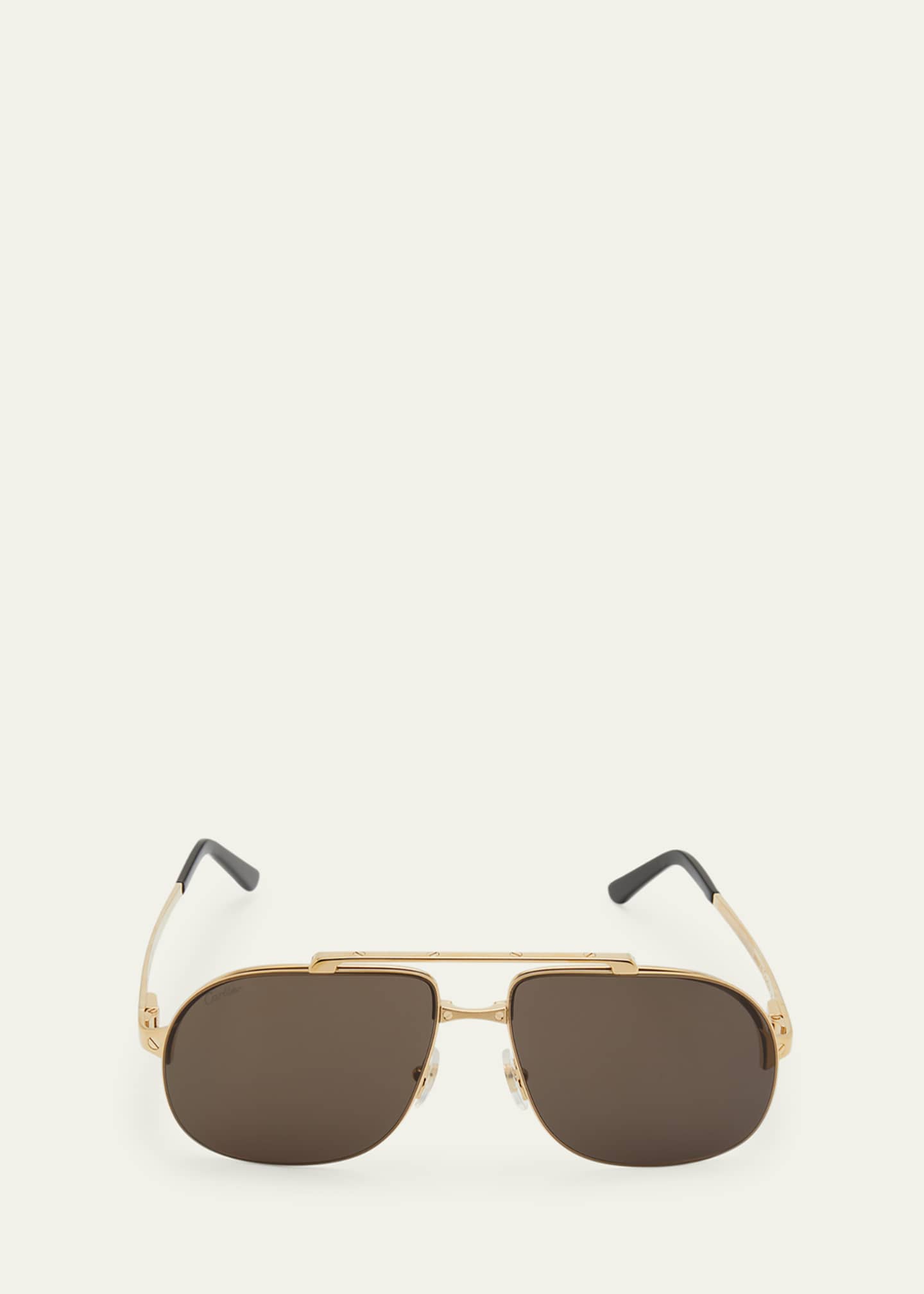 Double bridge aviator sunglasses top