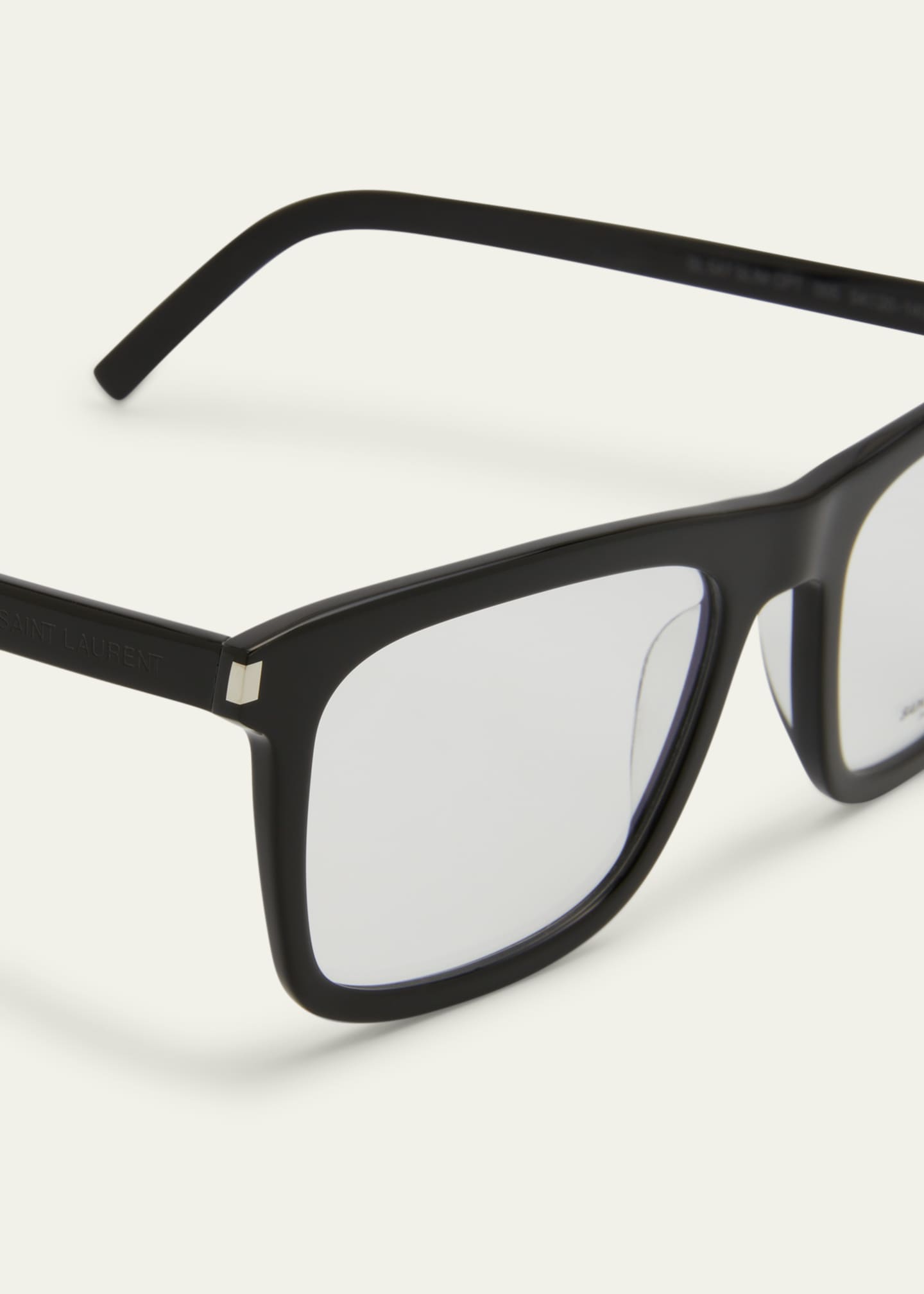 Saint Laurent Men's SL 547 Slim Rectangle Optical Glasses Image 4 of 5