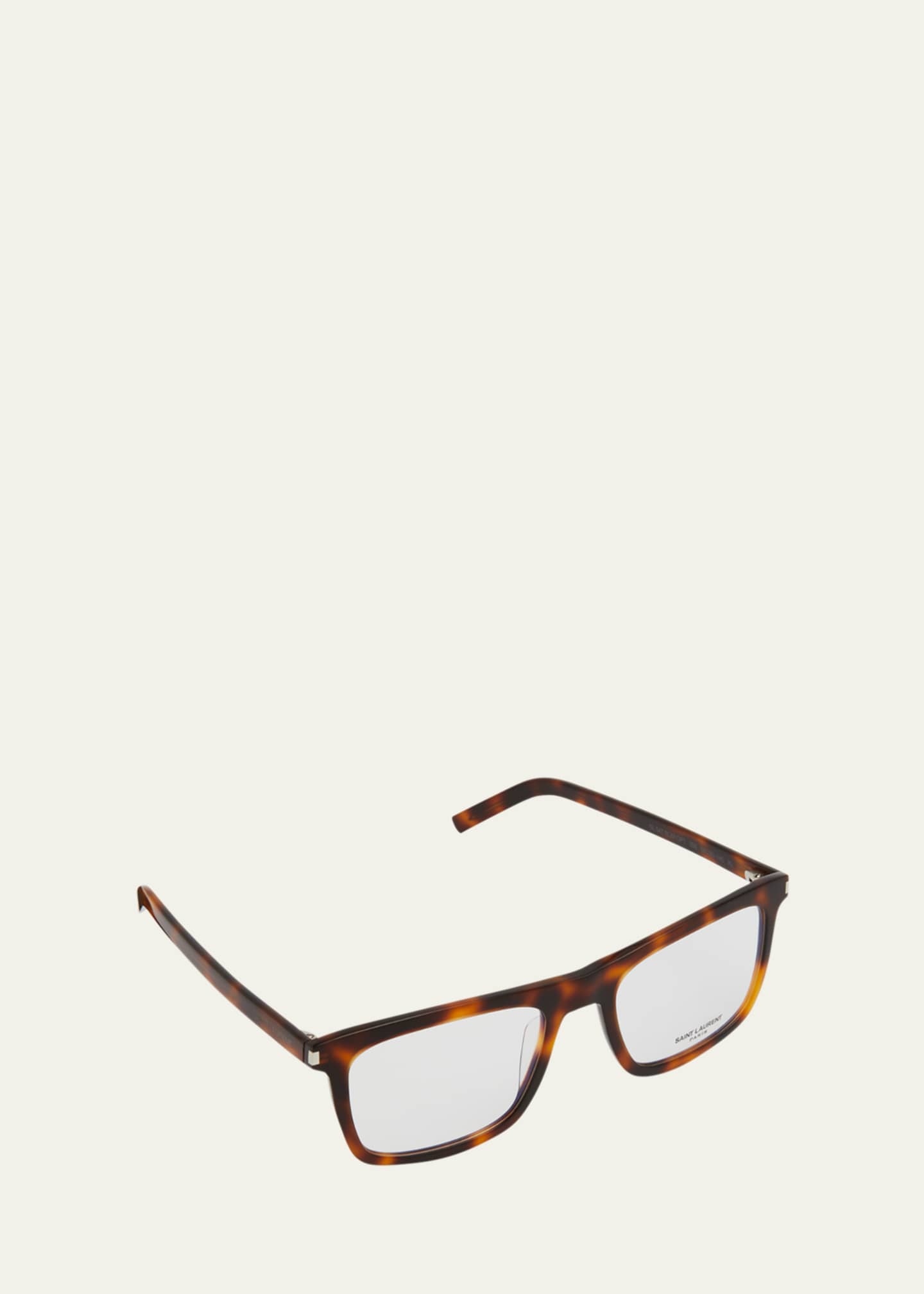 Saint Laurent Men's Acetate Rectangle Optical Frames Image 2 of 5