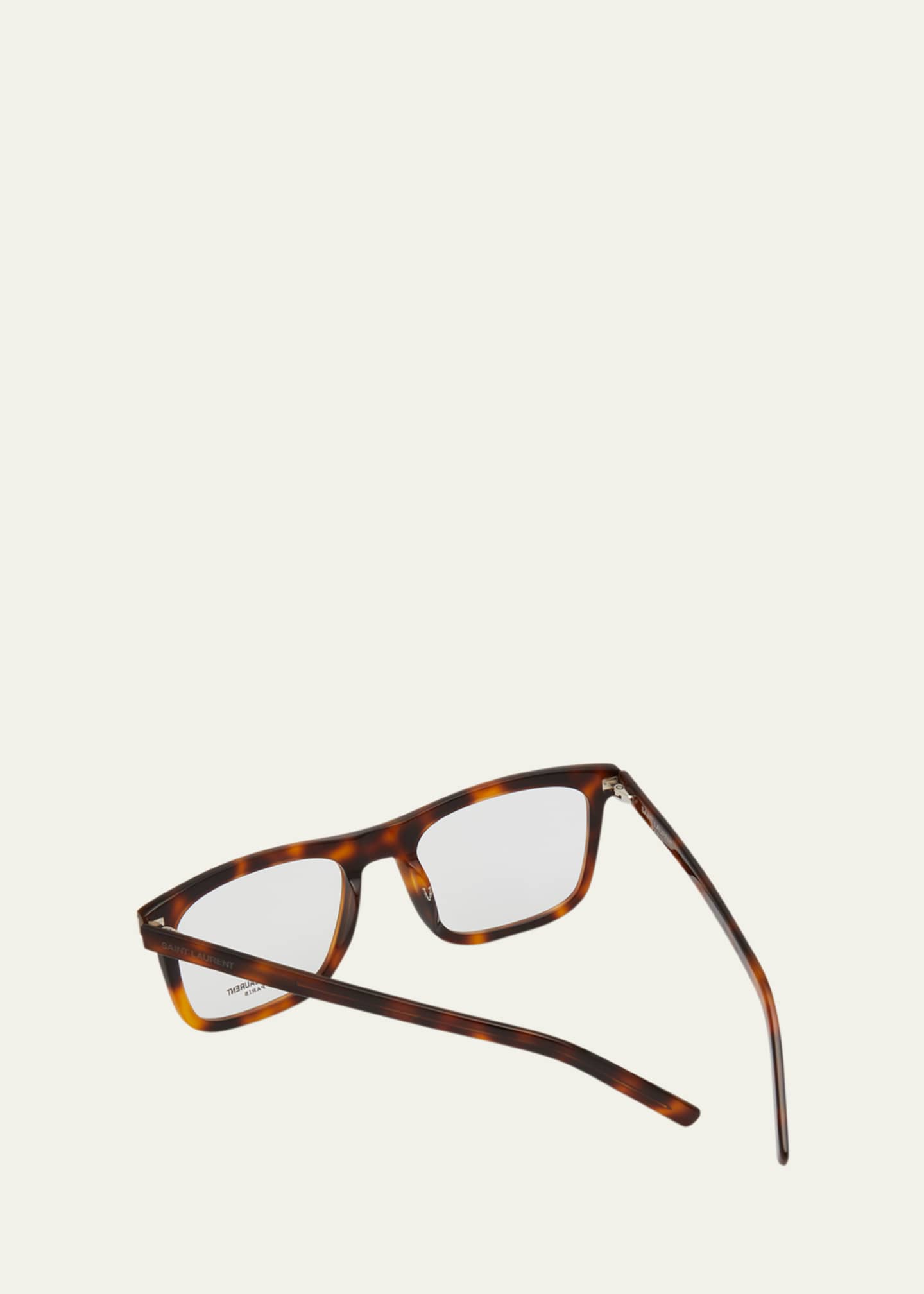 Saint Laurent Men's Acetate Rectangle Optical Frames Image 3 of 5