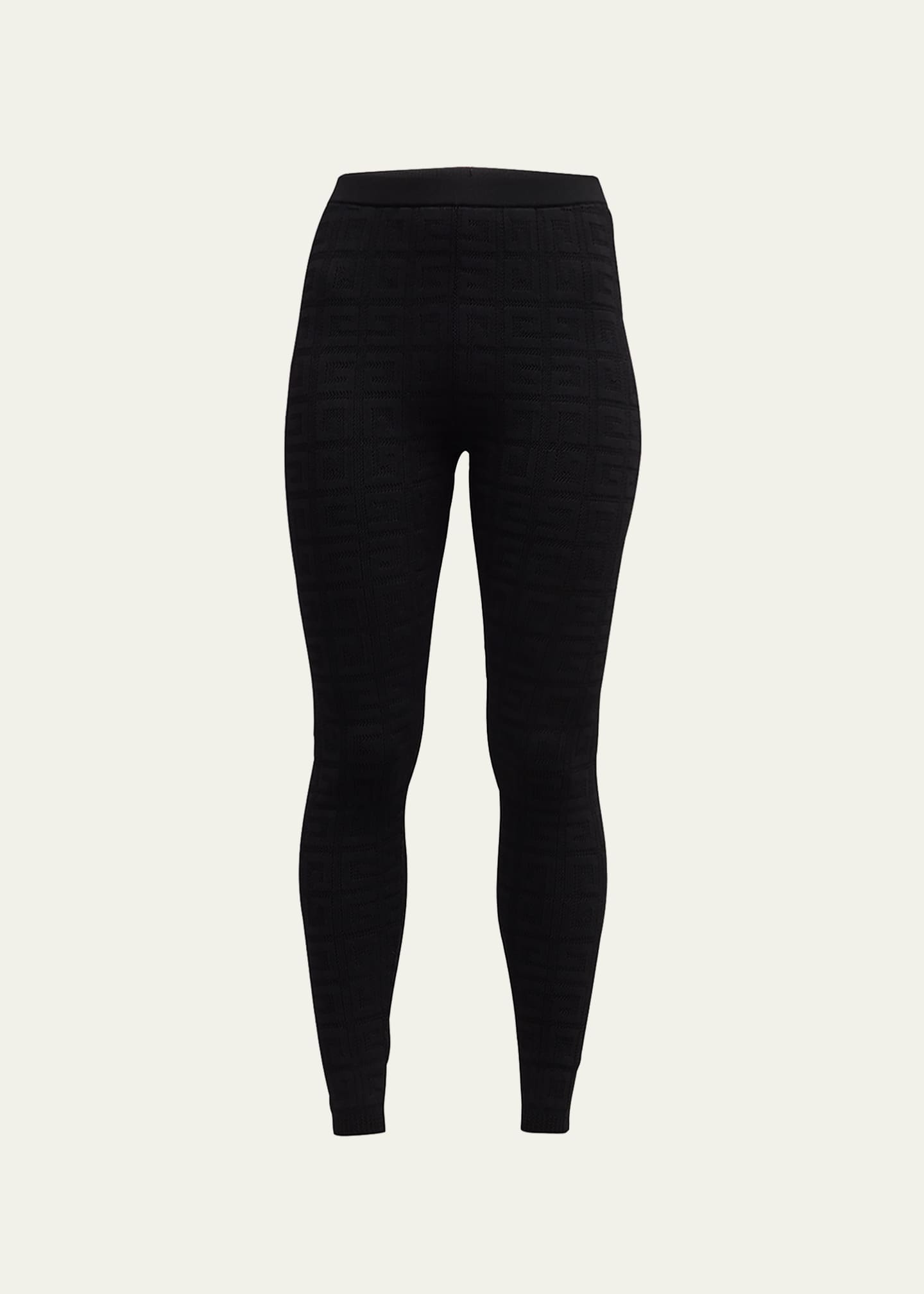Givenchy Black Stretch High Waisted Knit Leggings Sz S(27)Authentic NEW w/  Tag