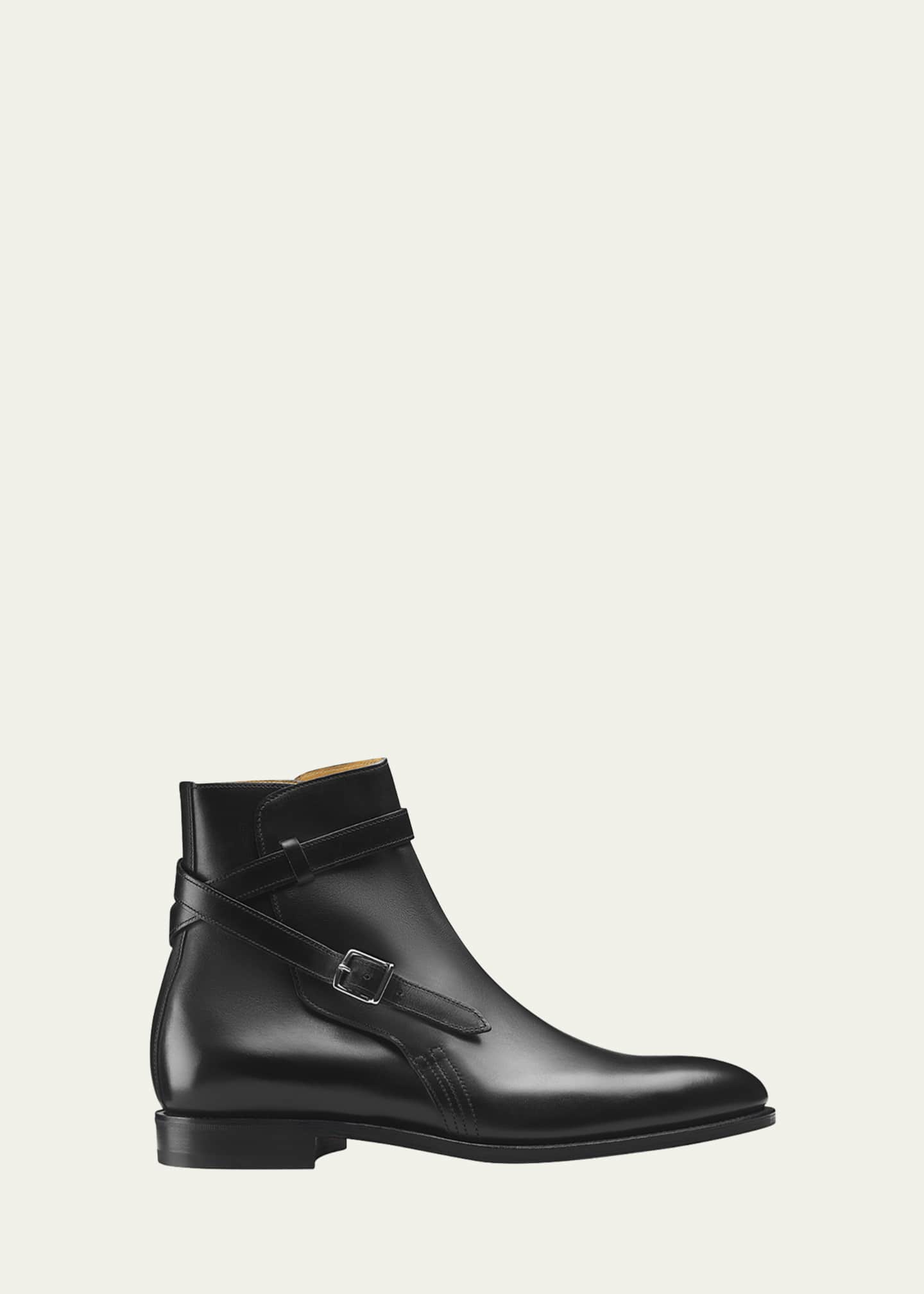 John Lobb Men's Abbot Cross-Strap Leather Ankle Boots - Bergdorf Goodman