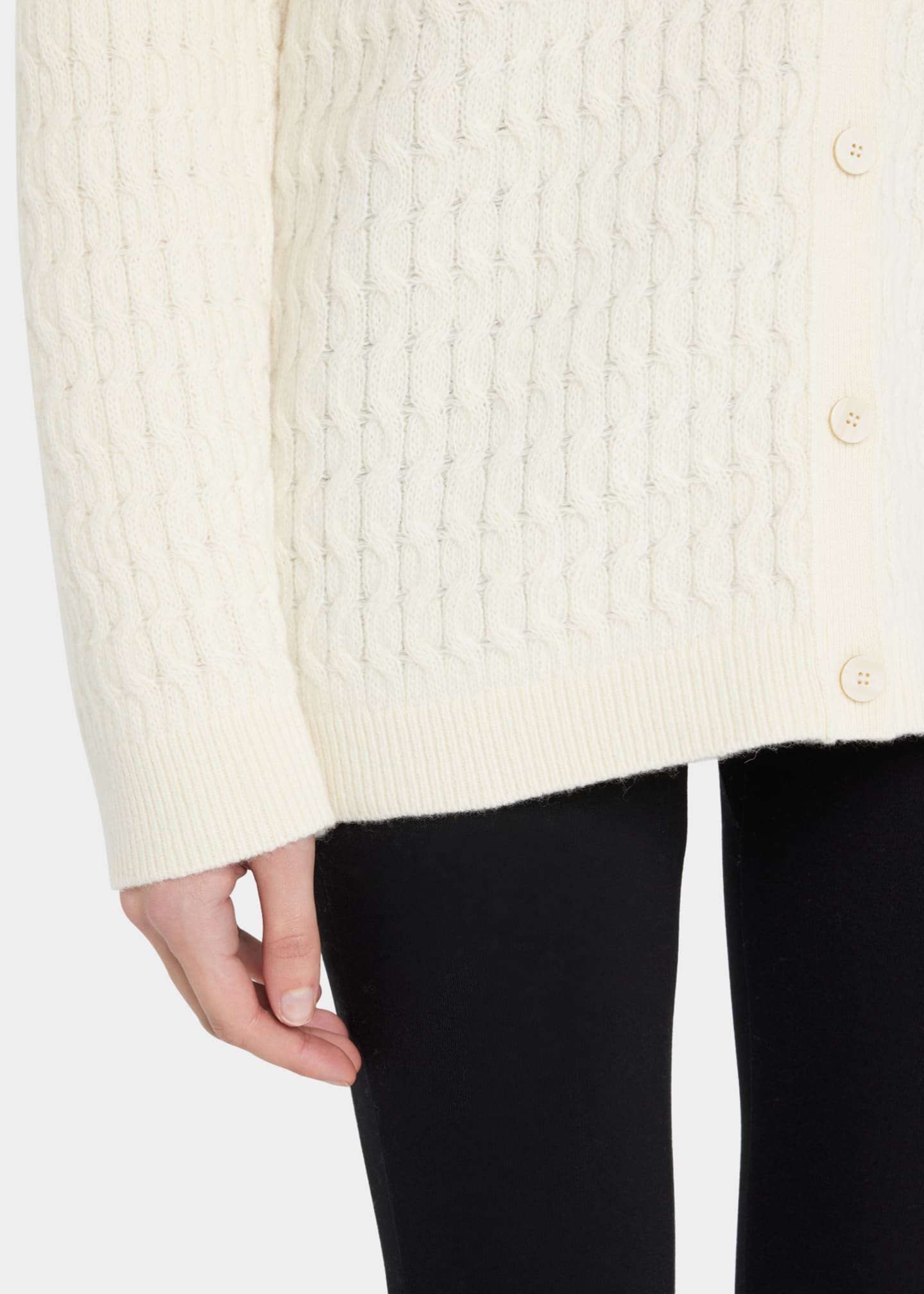 Theory Long Cable-Knit Cashmere Cardigan - Bergdorf Goodman