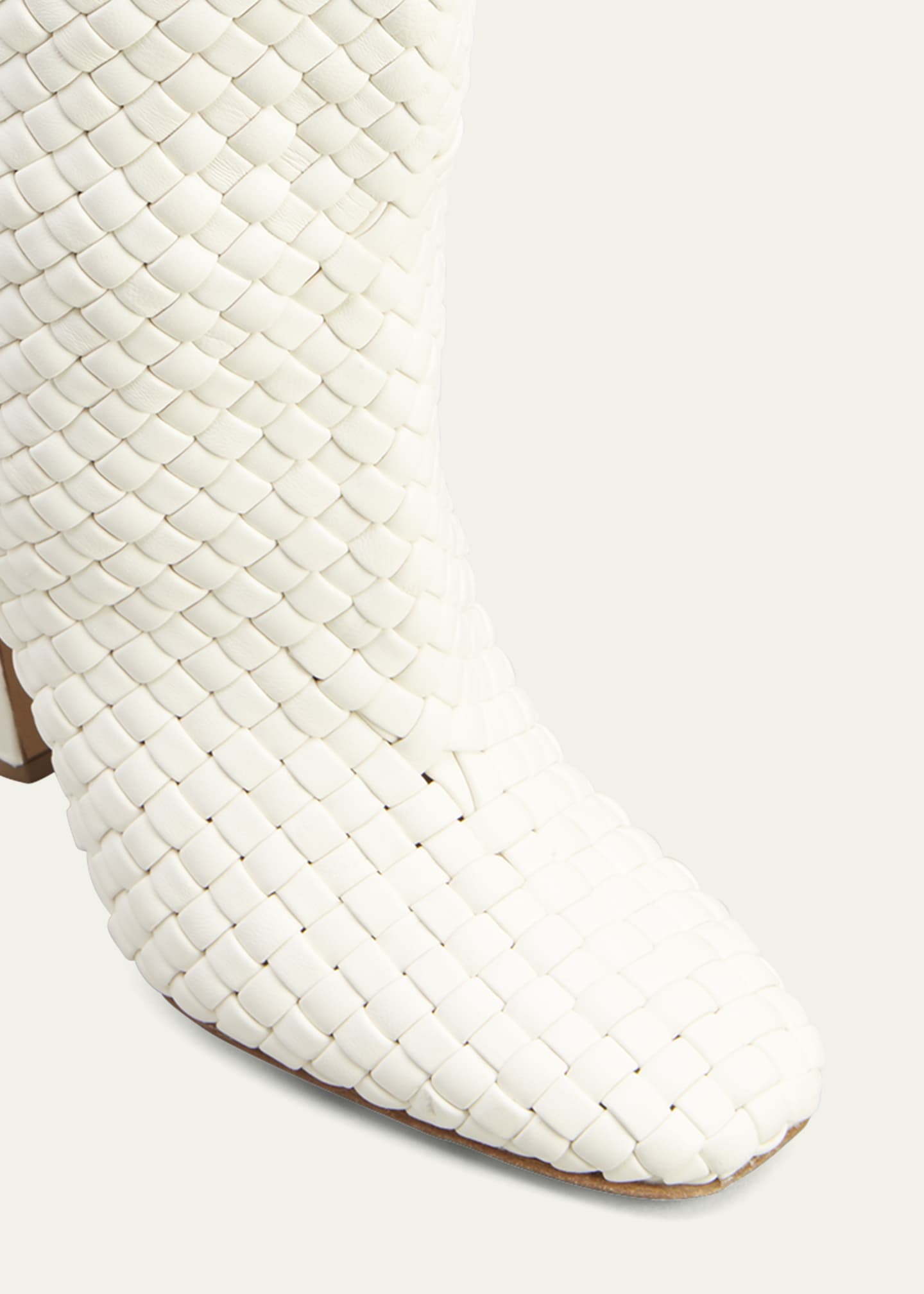 Bottega Veneta Intrecciato Woven Lambskin Over The Knee Boots