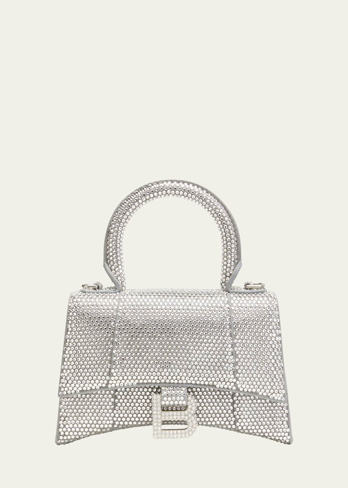 Balenciaga Hourglass XS Strassed Top-Handle Bag - Bergdorf Goodman