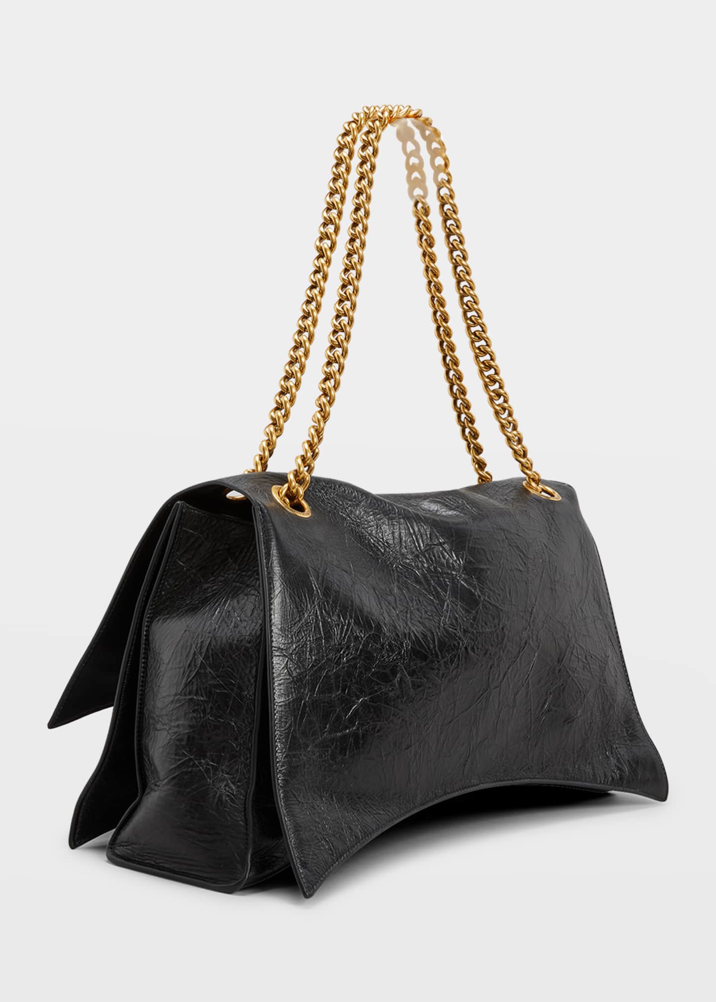 Leather effect chain tote bag