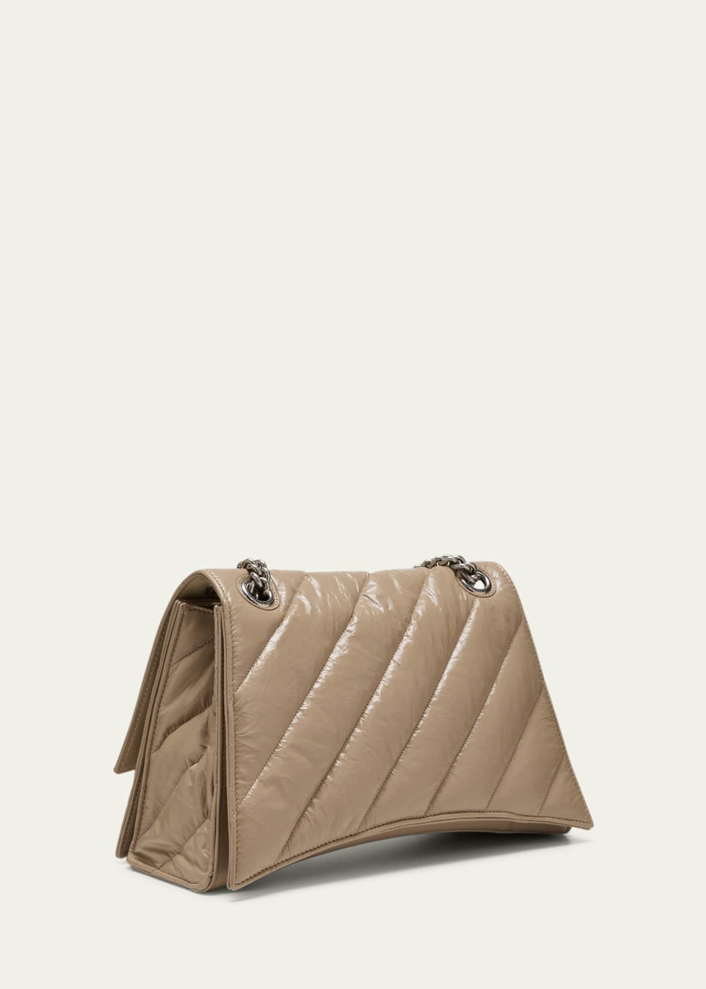 Balenciaga Crush Medium Chain Bag Optic White