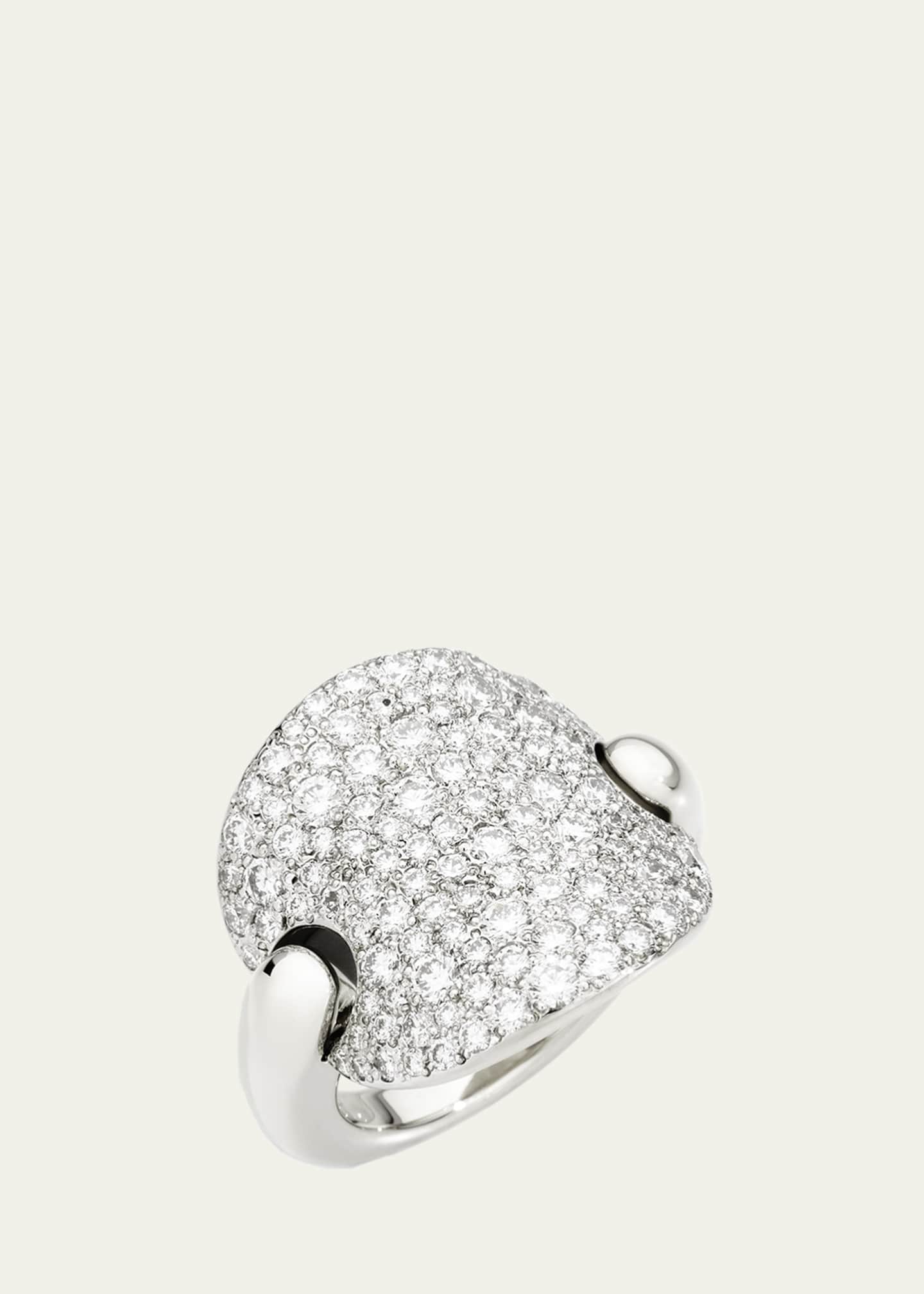 Pomellato Sabbia 18k White Gold and Diamond Ring