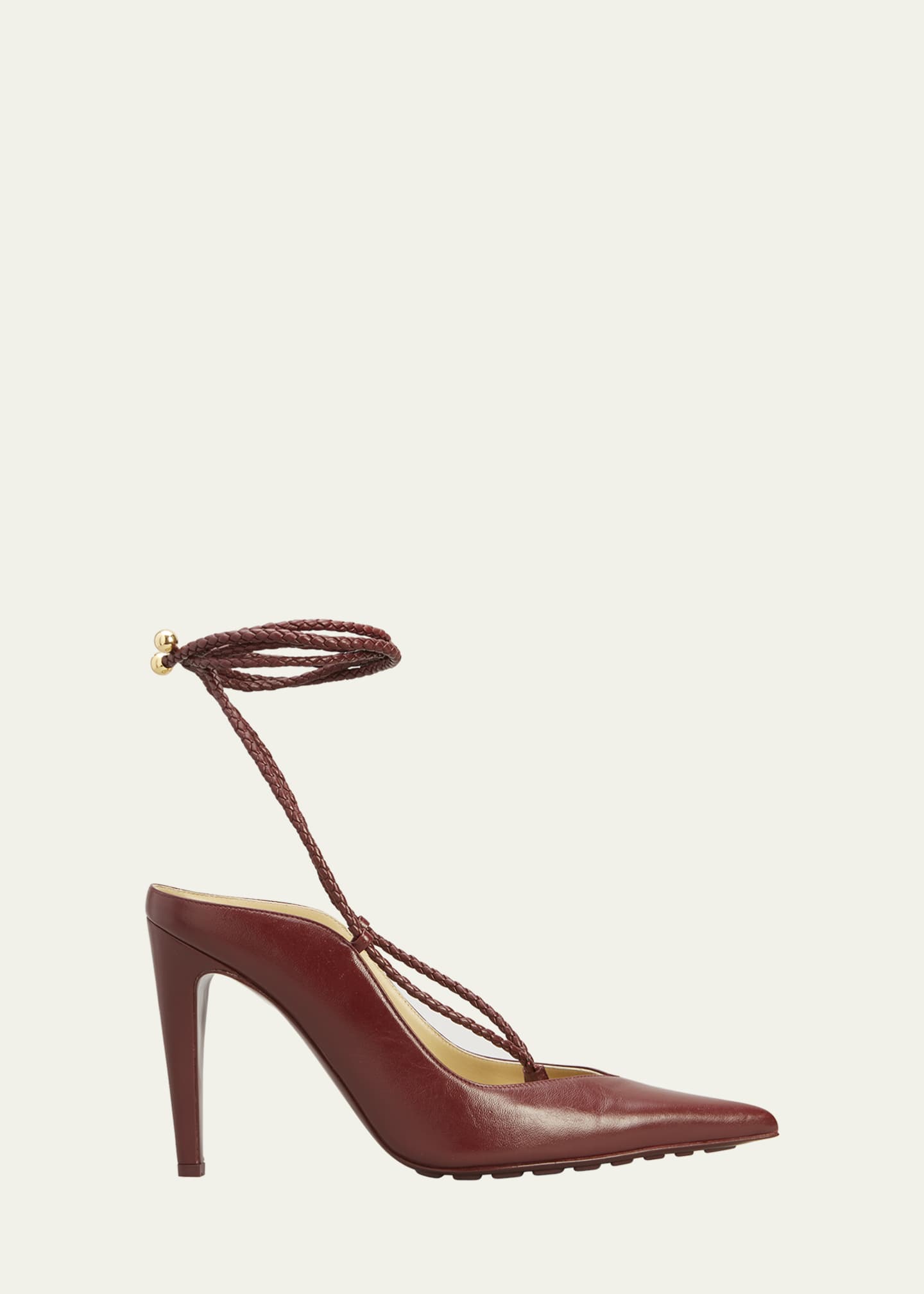 Bottega Veneta Lambskin Ankle Wrap Mules