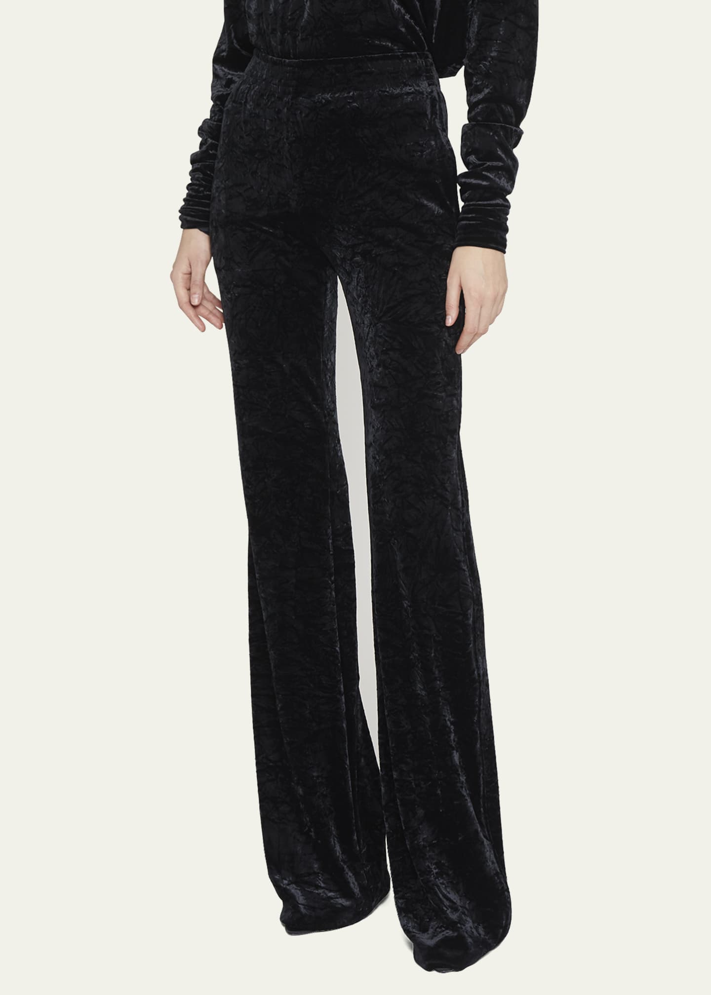 Saint Laurent Velvet TaperedLeg Pants Bergdorf Goodman