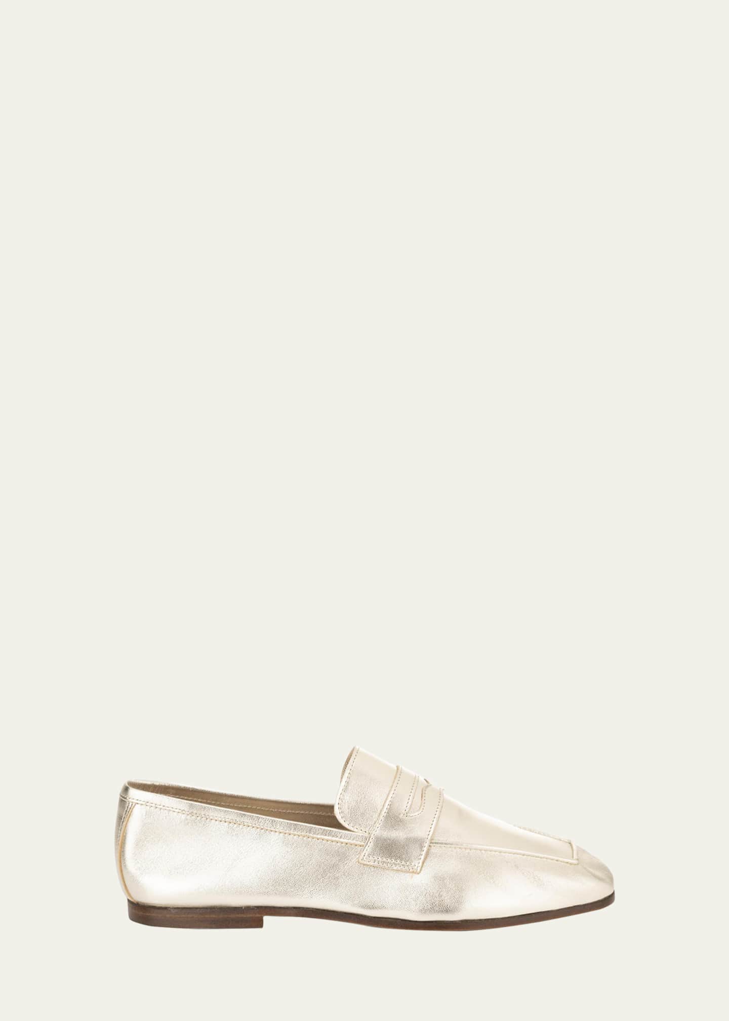 Sophique Essenziale Classic Metallic Penny Loafers Image 1 of 5