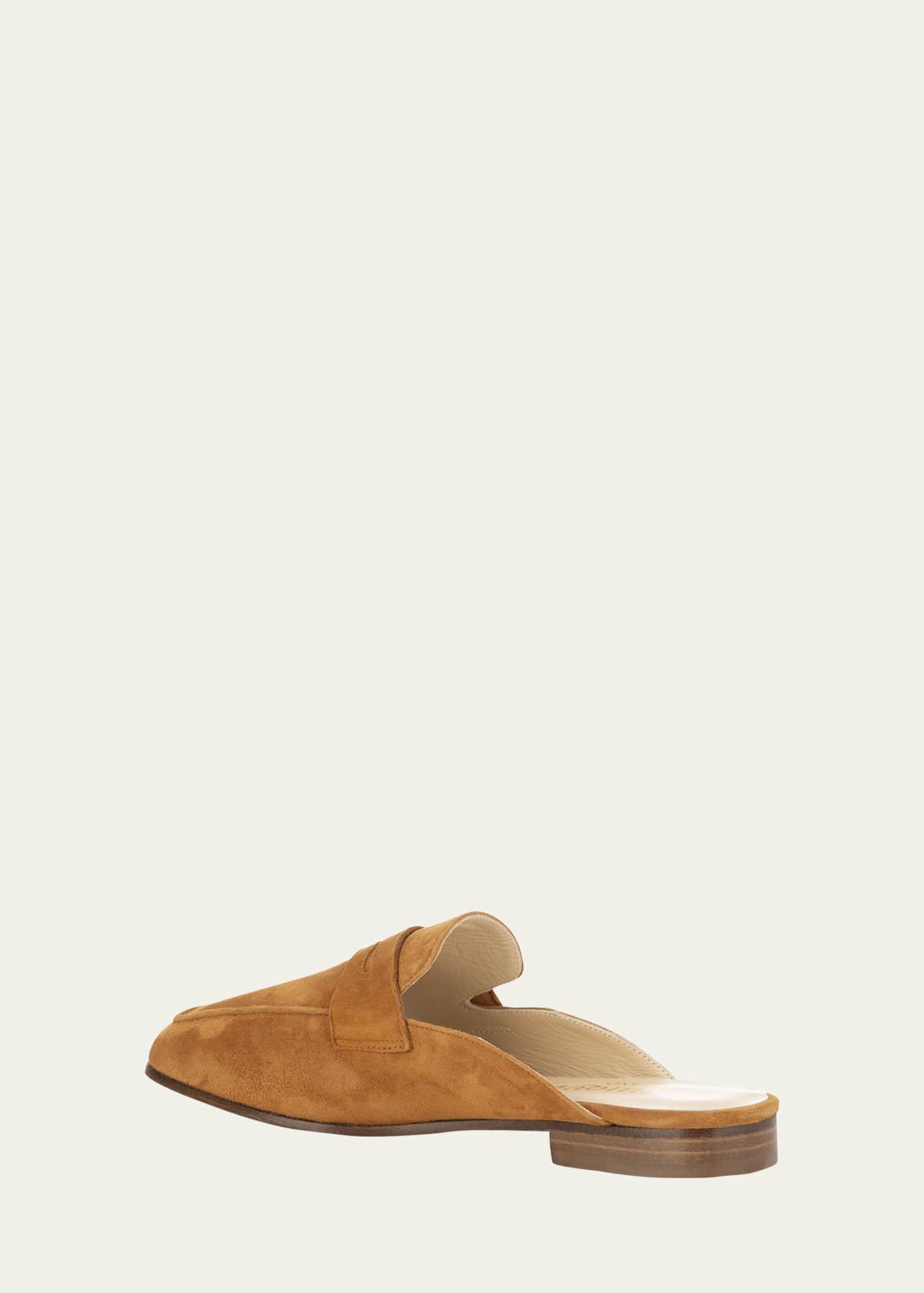 Sophique Riviera Suede Penny Loafer Mules - Bergdorf Goodman