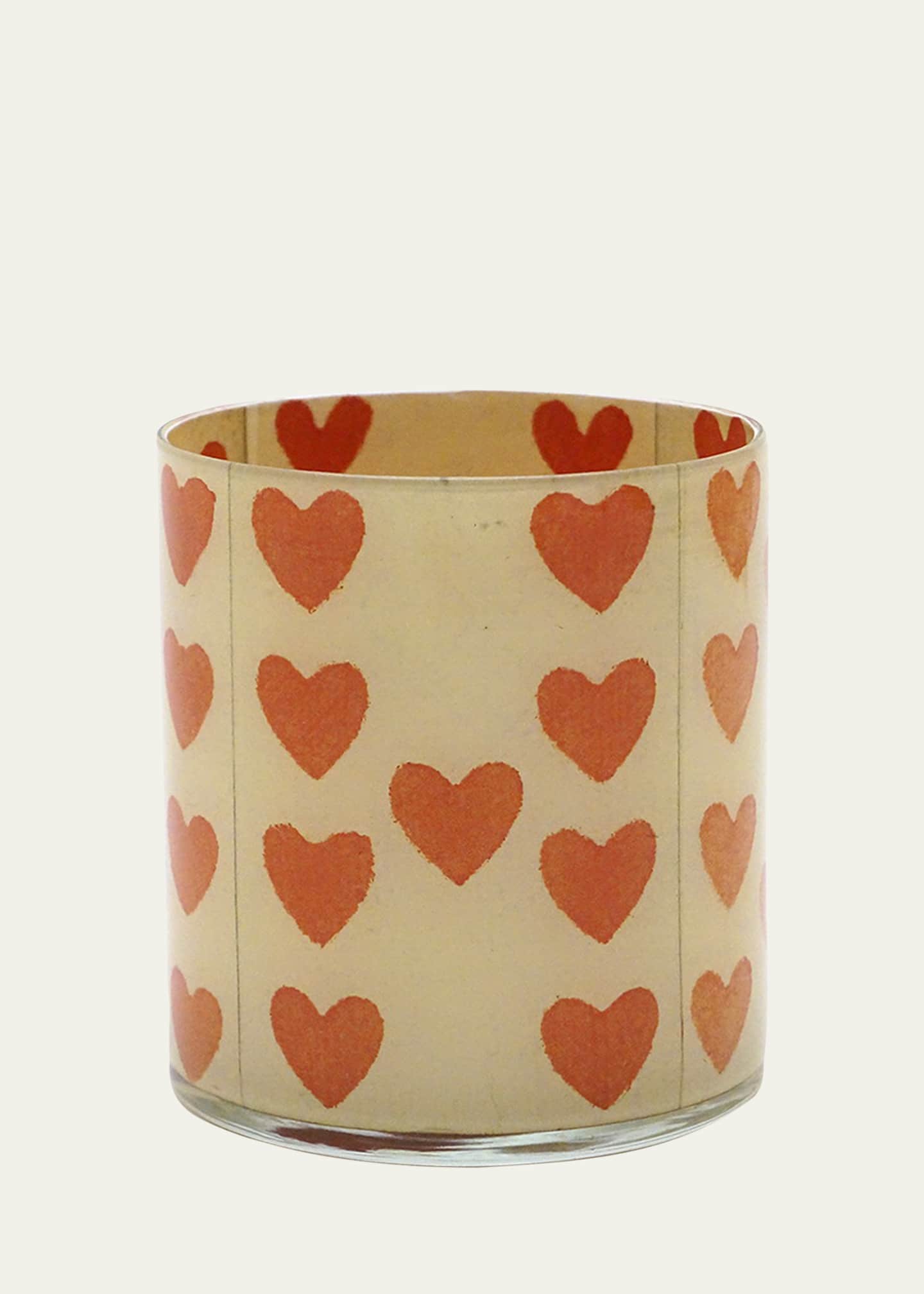 John Derian Painted Hearts Desk Cup Image 1 of 2