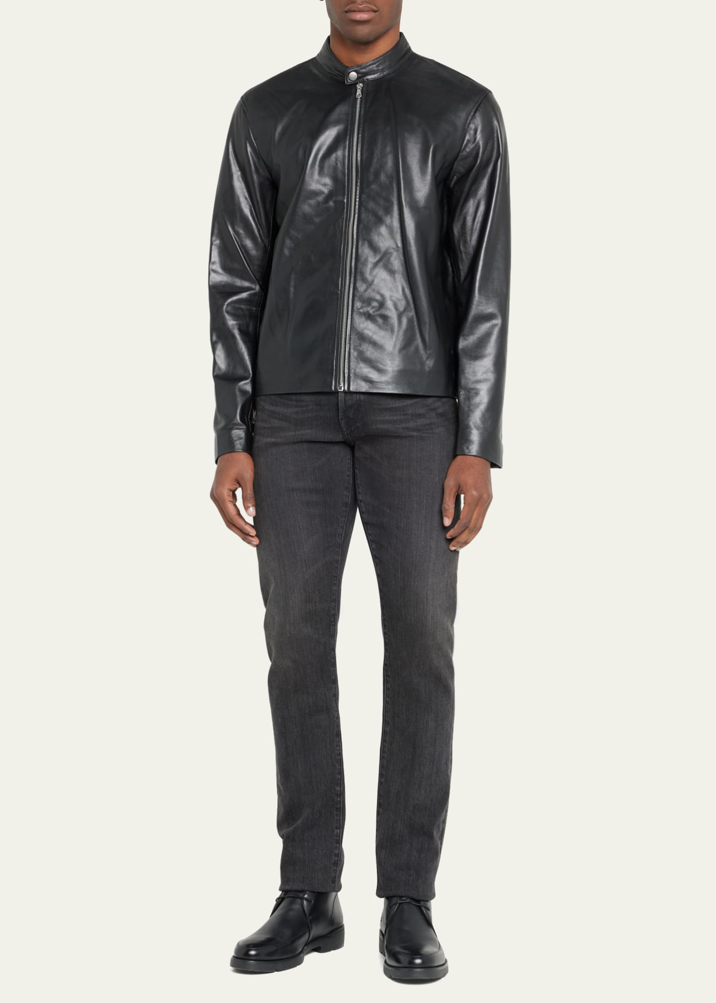 Rag & Bone Men's Archive Cafe Racer Leather Jacket