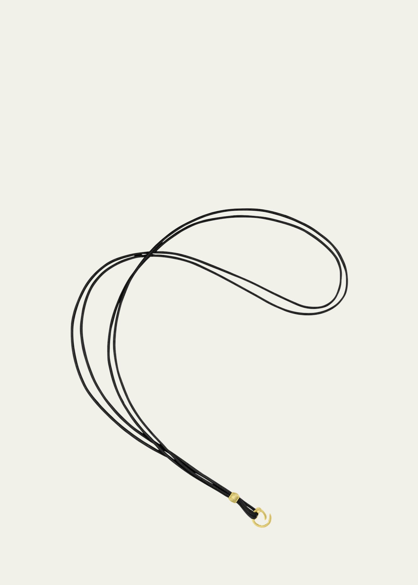 Paul Morelli Meditation Bell Black Cotton Cord Necklace with 18K Gold Image 1 of 2