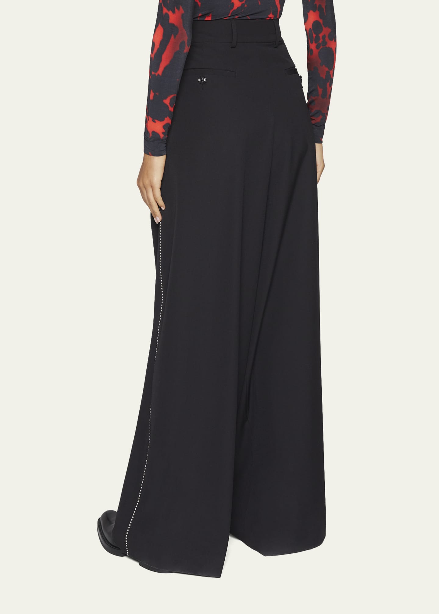 Dries Van Noten Podium Embellished Wide Leg Pants