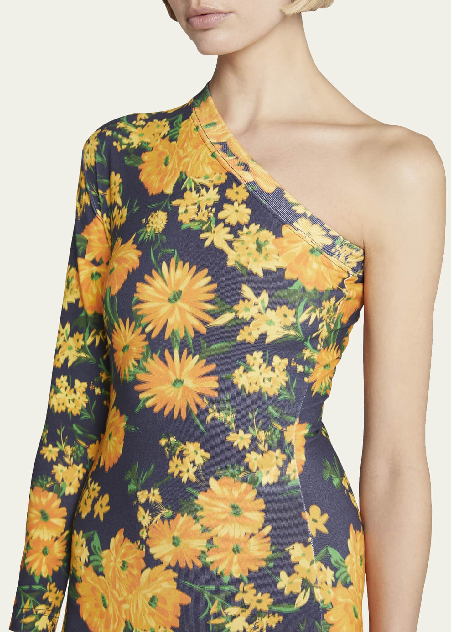 BALENCIAGA Asymmetric Mini Dress (Yellow) main image 1